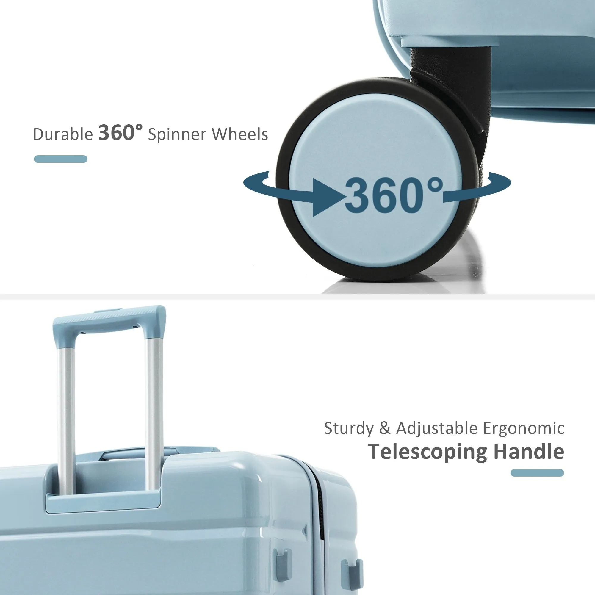 5 Piece Luggage Set with Duffel Bag & Backpack by Harper&Bright Designs
