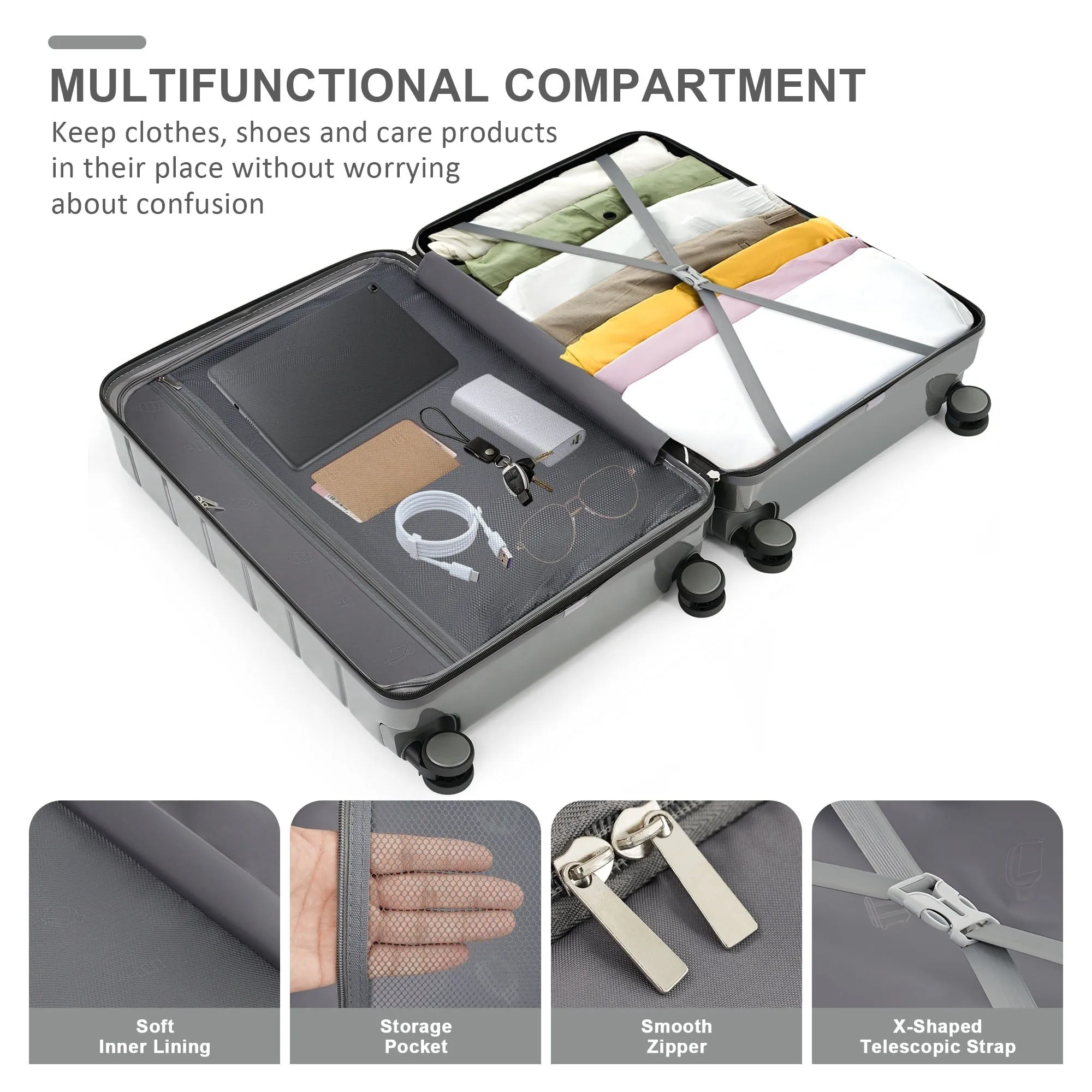 5 Piece Luggage Set with Duffel Bag & Backpack by Harper&Bright Designs
