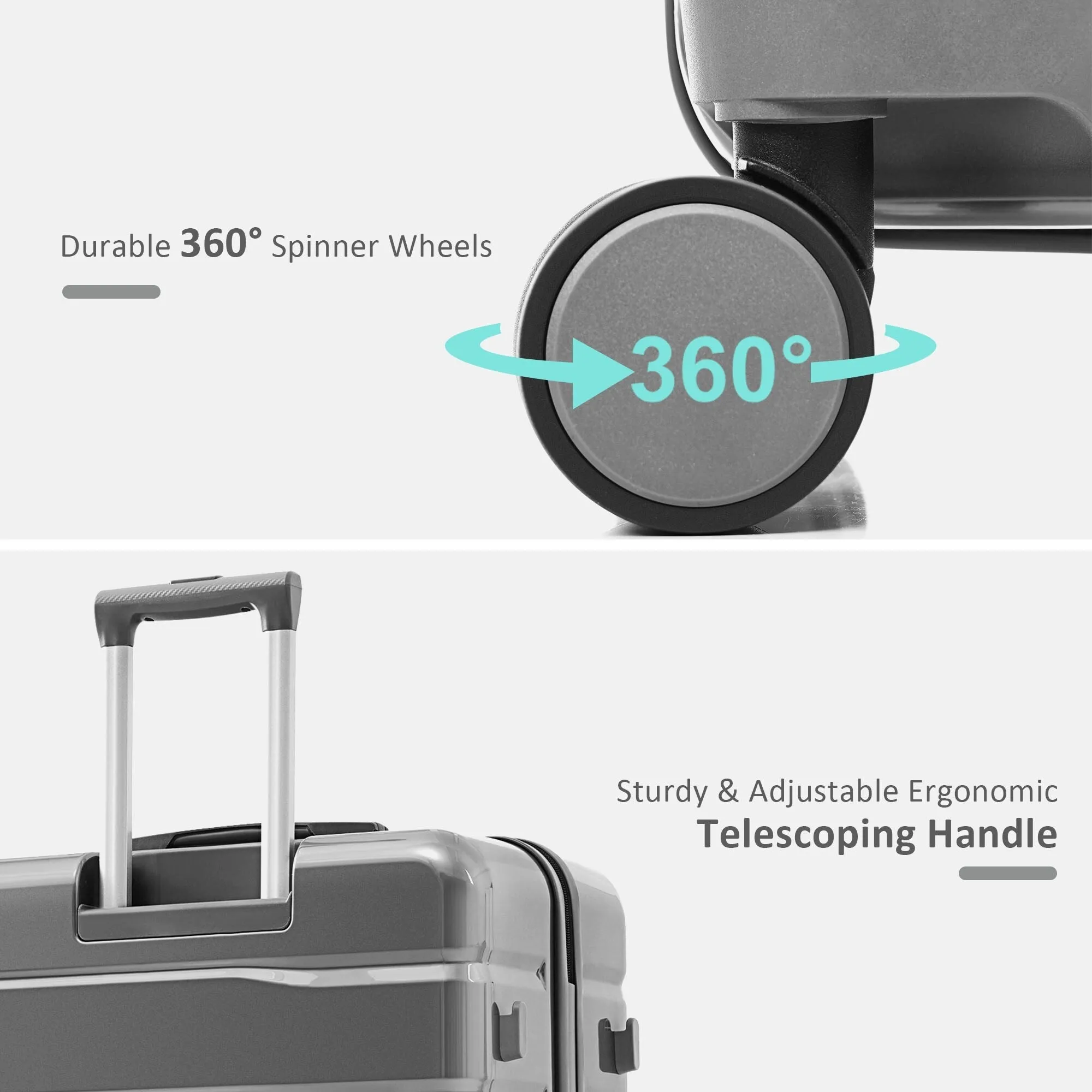 5 Piece Luggage Set with Duffel Bag & Backpack by Harper&Bright Designs