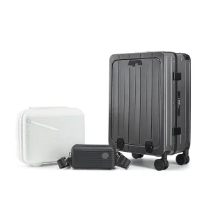 Aluminum Frame 20 Inch with Front Open Carry-on Luggage