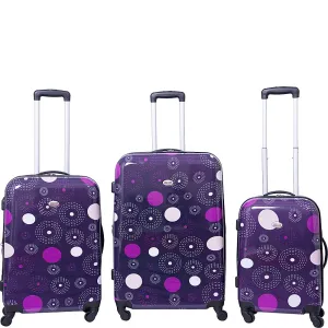 American Flyer Fireworks 3 Piece Set (21"/25"/29") 4-Wheel Luggage Sets