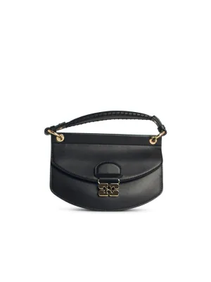 'Apo-G' Black Leather Bag