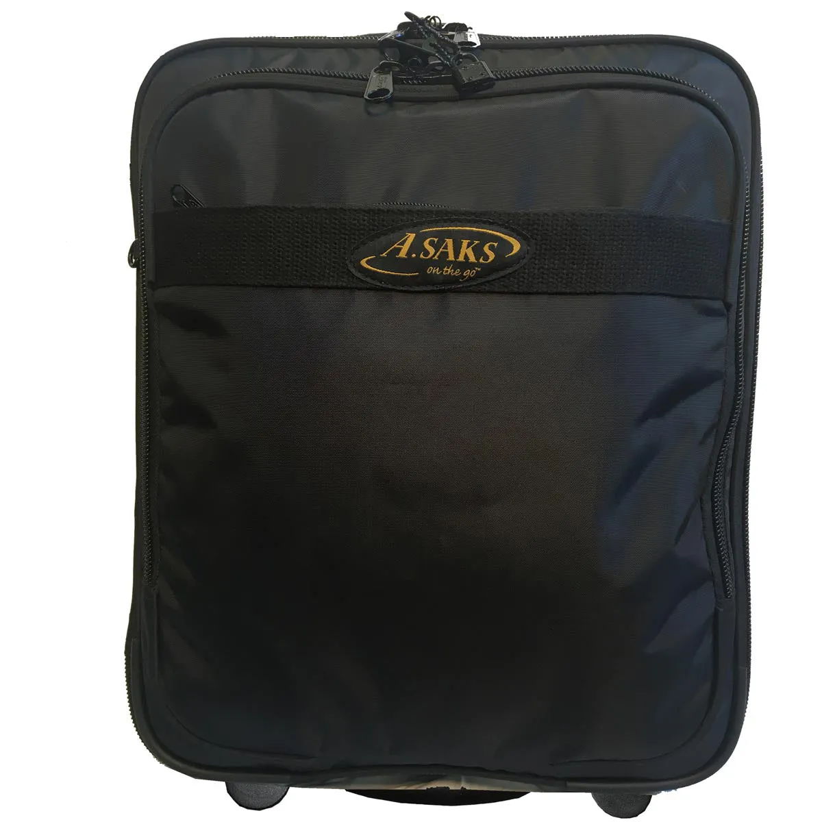 A.SAKS EXPANDABLE Upright 17" 2-Wheel Wheeled Boarding Bag