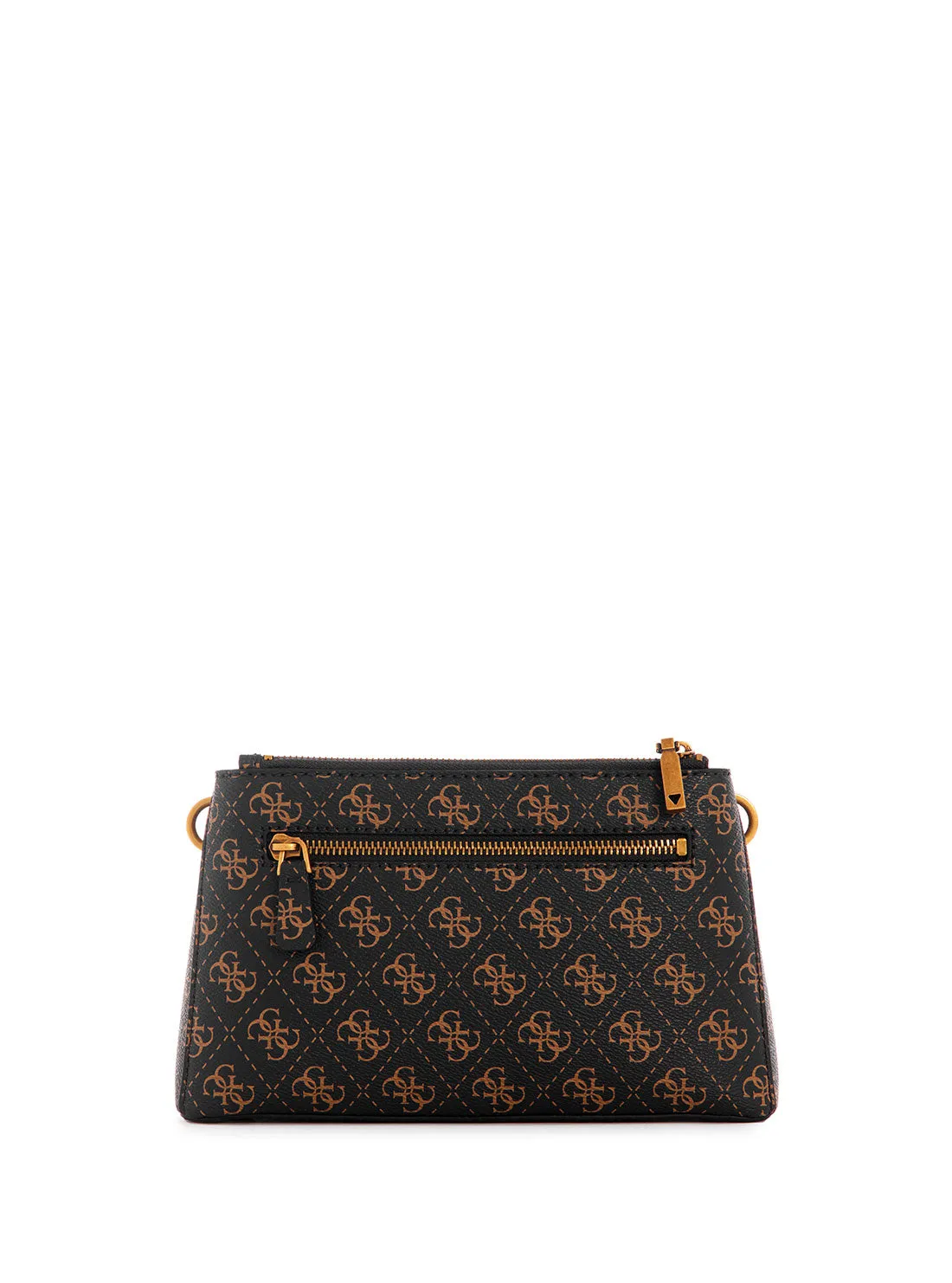 Brown Logo Aieta Society Crossbody Bag