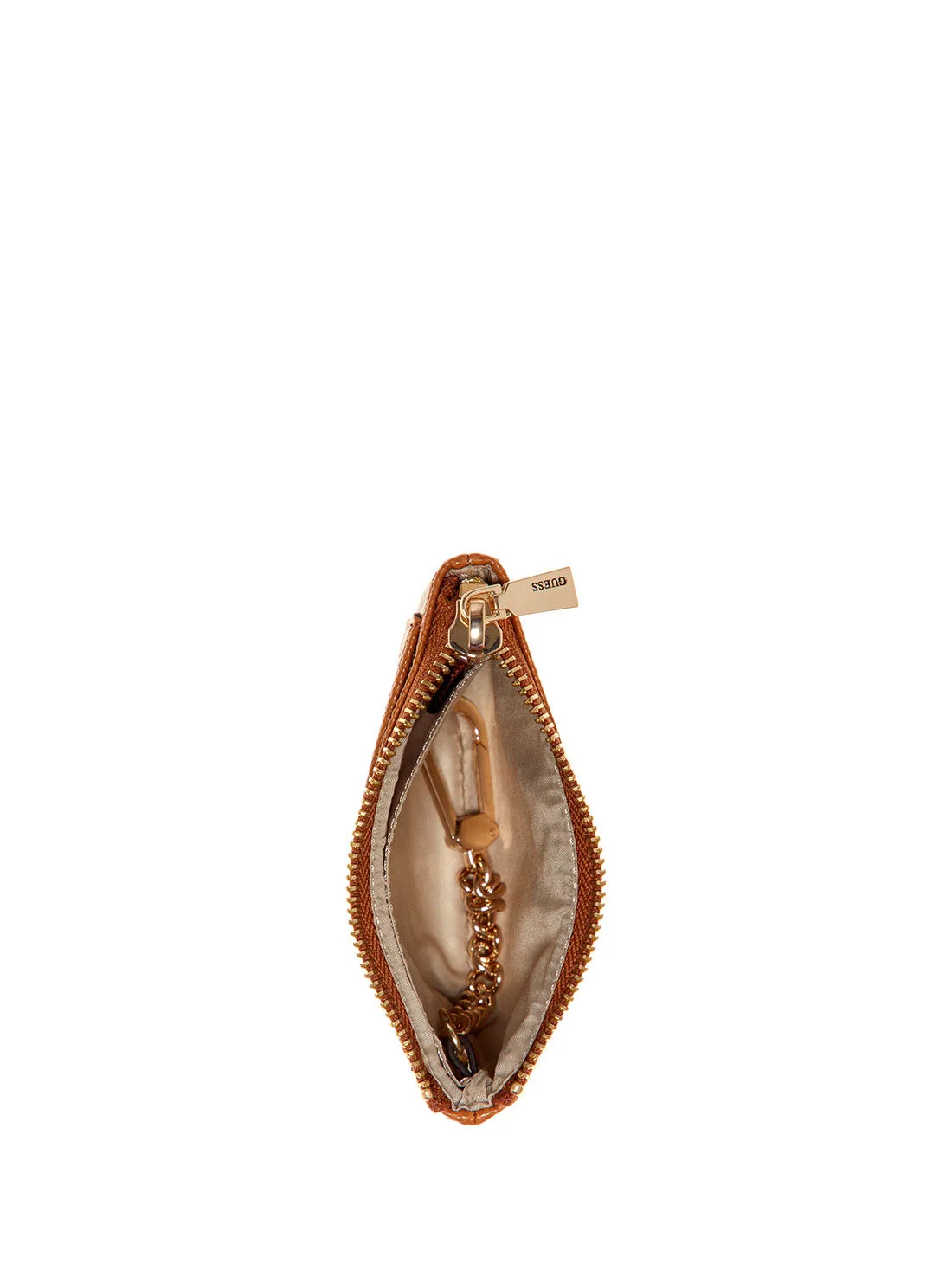 Brown Logo Izzy Zip Pouch