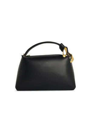'Corner' Black Leather Bag
