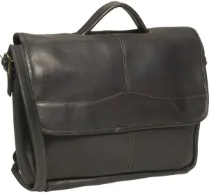 David King & Co. 172 Leather Single Gusset Porthole Zippered Briefcase