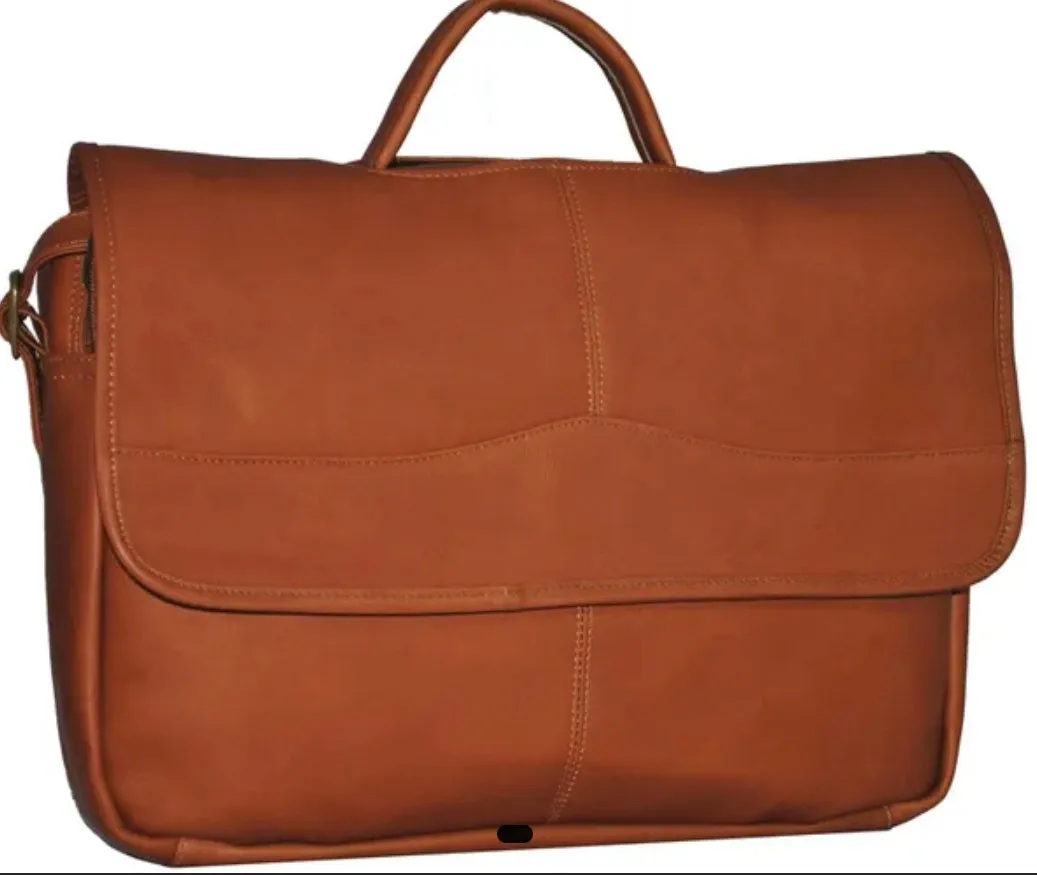 David King & Co. 172 Leather Single Gusset Porthole Zippered Briefcase