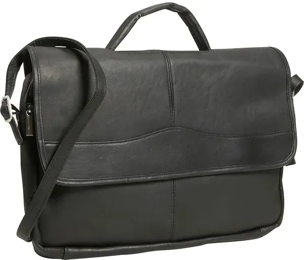 David King & Co. 172 Leather Single Gusset Porthole Zippered Briefcase