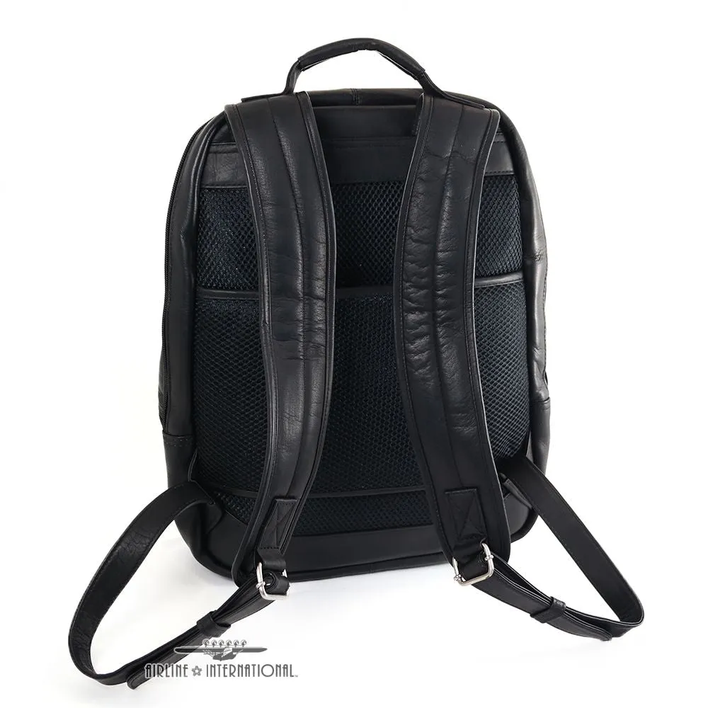 DayTrekr Leather Multi-Pocket Slim Backpack
