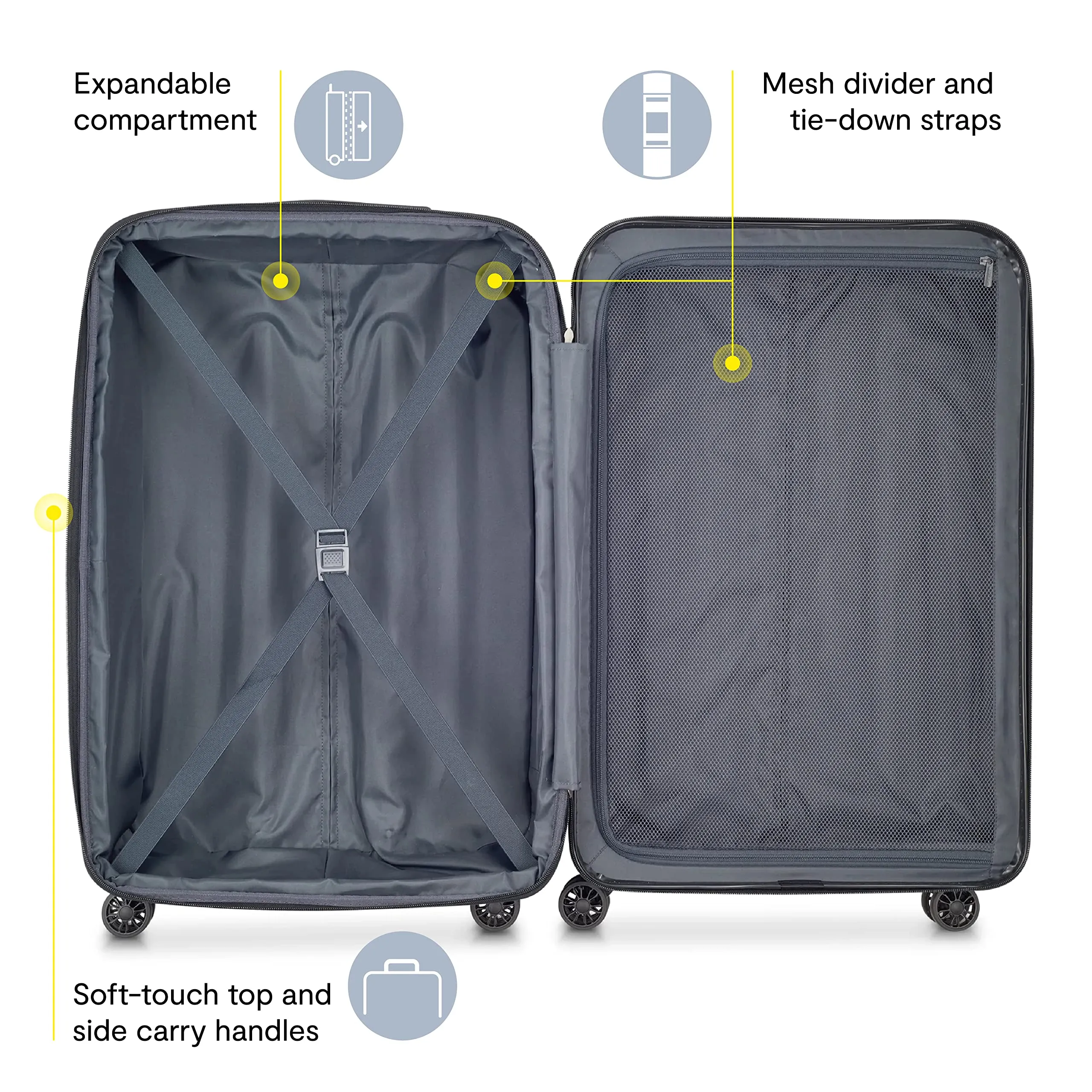 DELSEY Paris Helium Aero 2 Piece Set (21"/25") 4-Wheel Luggage Sets