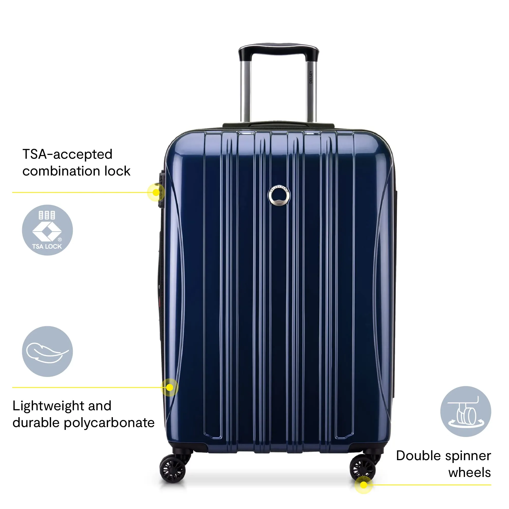 DELSEY Paris Helium Aero 2 Piece Set (21"/25") 4-Wheel Luggage Sets