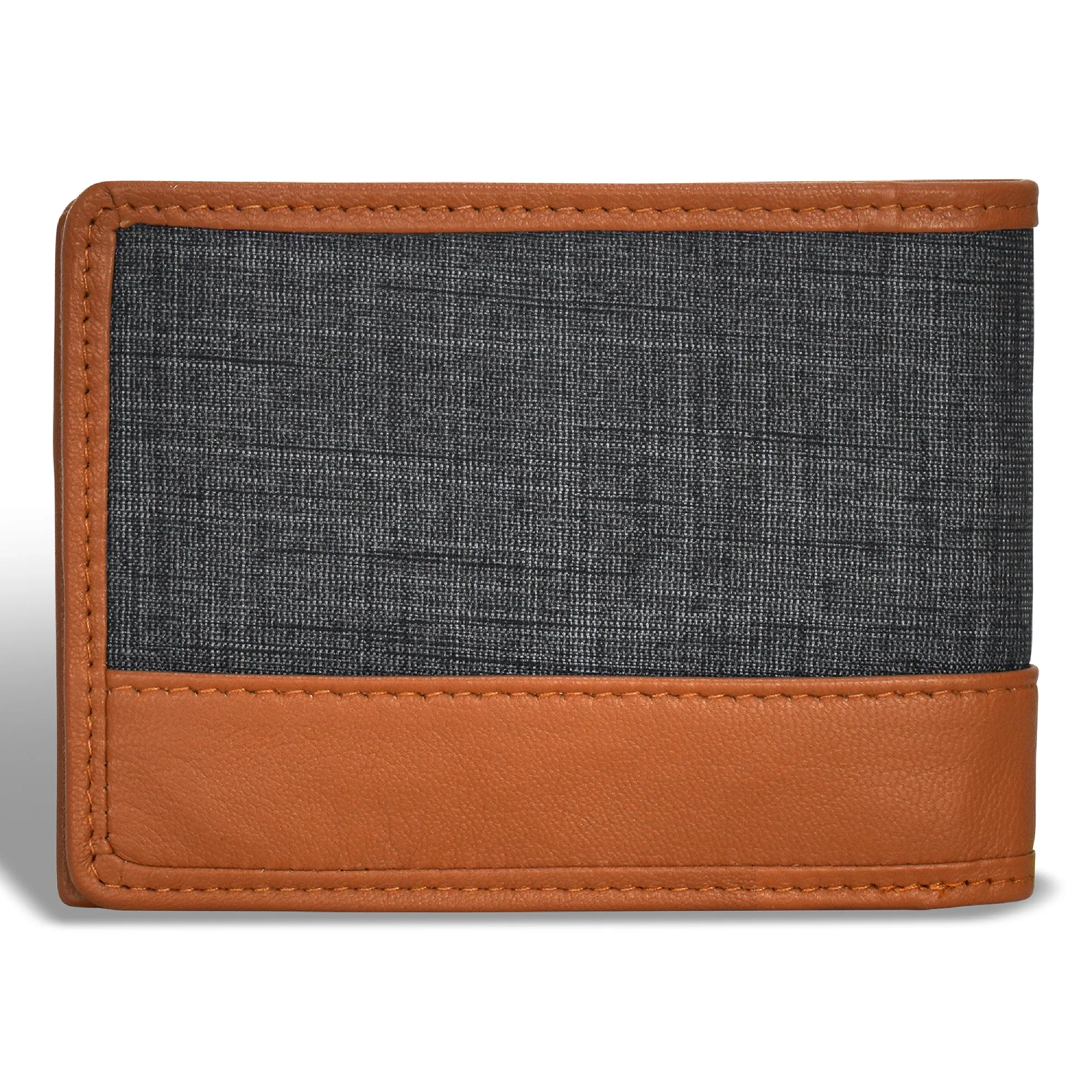 Denim / Leather Center Wing Wallet *Drop Ship*