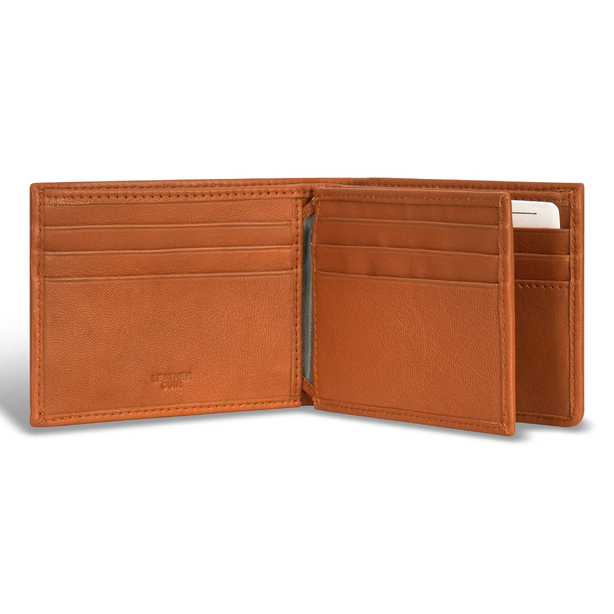 Denim / Leather Center Wing Wallet *Drop Ship*