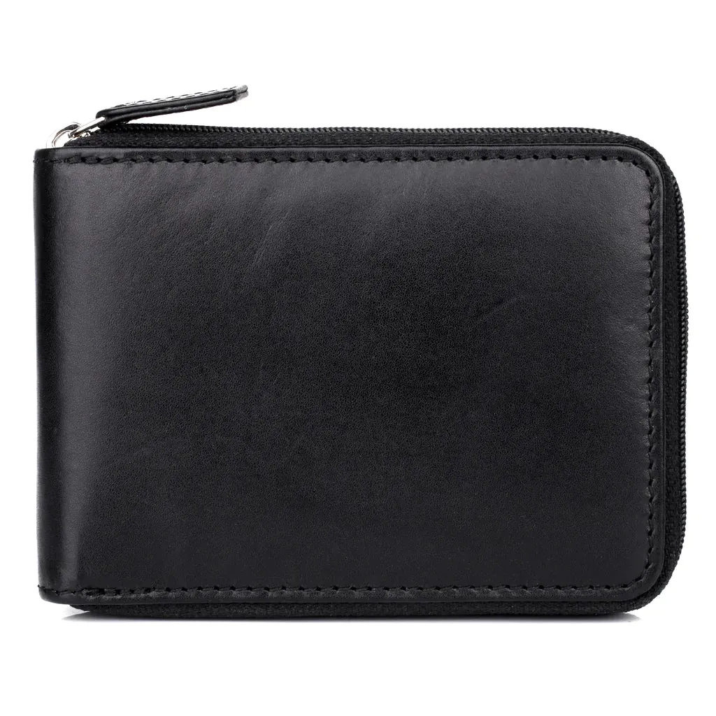 Dopp® Leather Regatta RFID Zip-Around Billfold Wallet