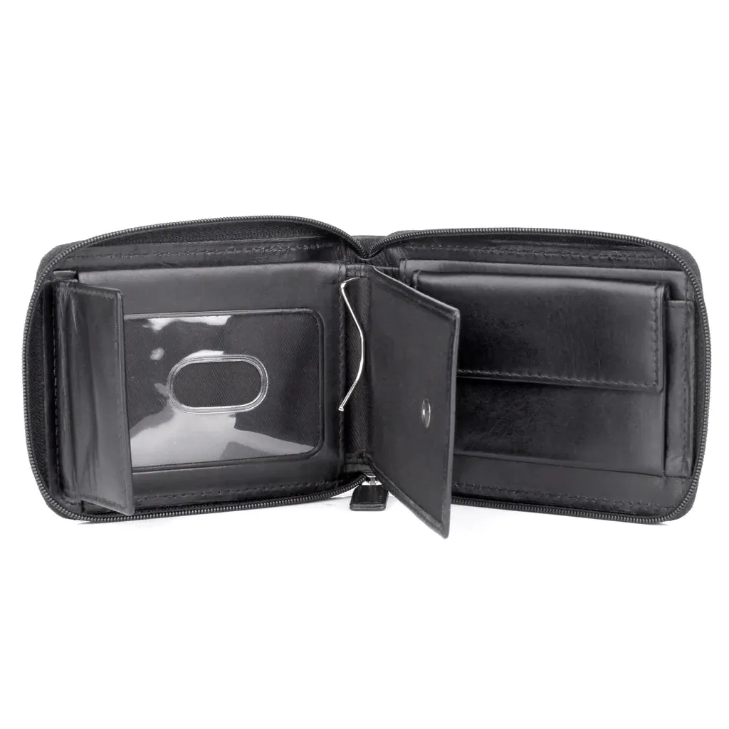 Dopp® Leather Regatta RFID Zip-Around Billfold Wallet