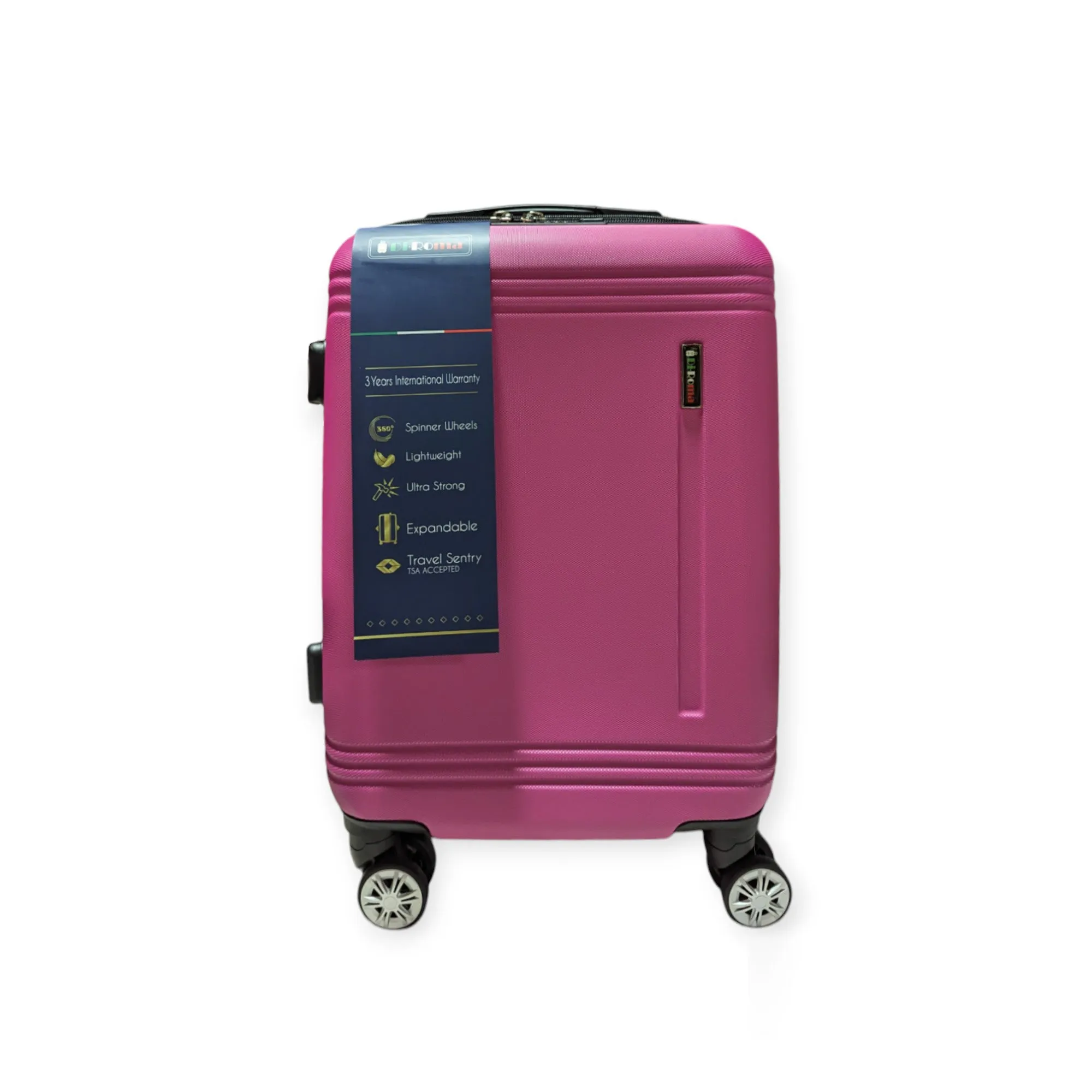 Elegant Collection Pink Luggage 5 Piece Set (Beauty case /20/26/28/30") Suitcase Lock Spinner