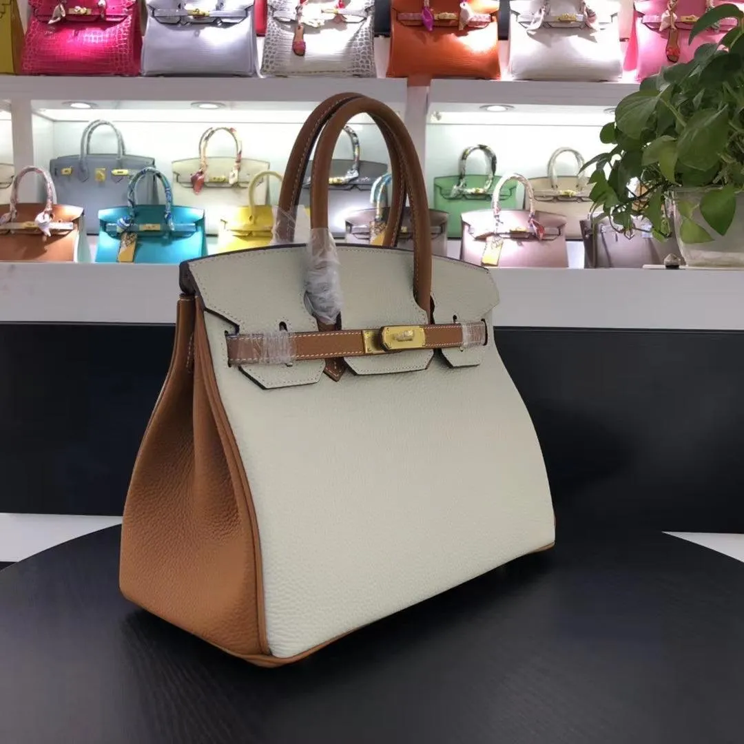 Genuine Pebbled Leather Handbag Gold Tone Must-have Leather Designer Bag, Classic Shoulder Bag, Crossbody Bag, Gift For Her