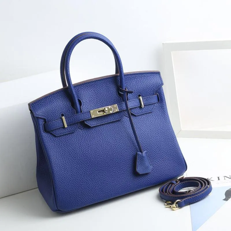 Genuine Pebbled Leather Handbag Gold Tone Must-have Leather Designer Bag, Classic Shoulder Bag, Crossbody Bag, Gift For Her