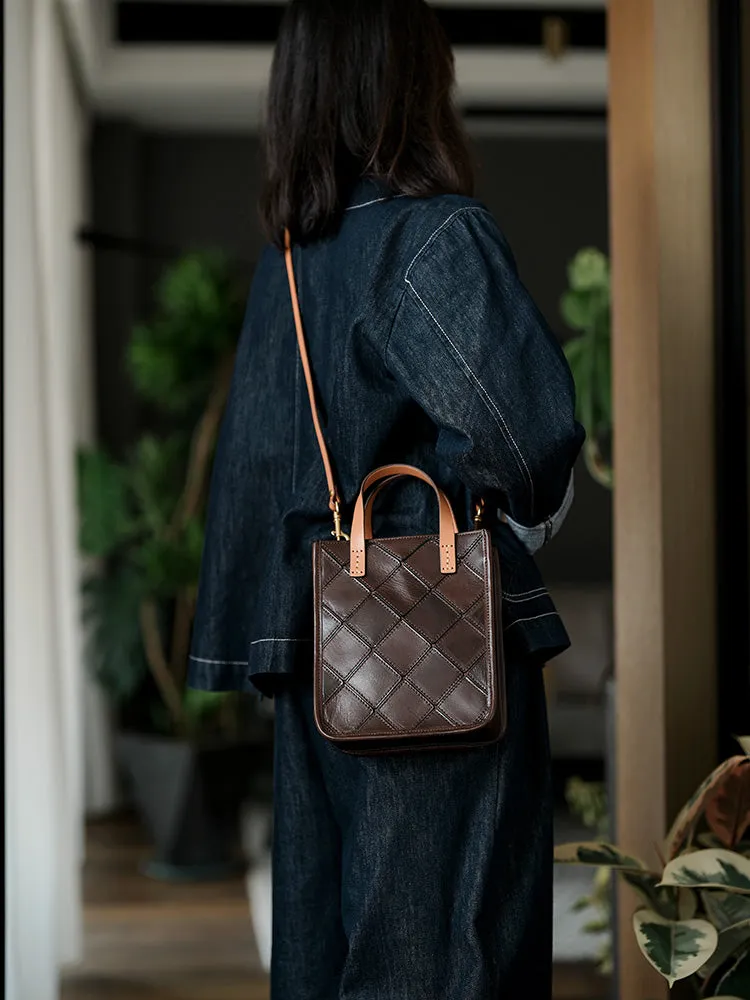 Handcrafted Italy Cowhide Leather Handbag, Leather Shoulder Bag, Leather Crossbody Bag, Christmas Gift