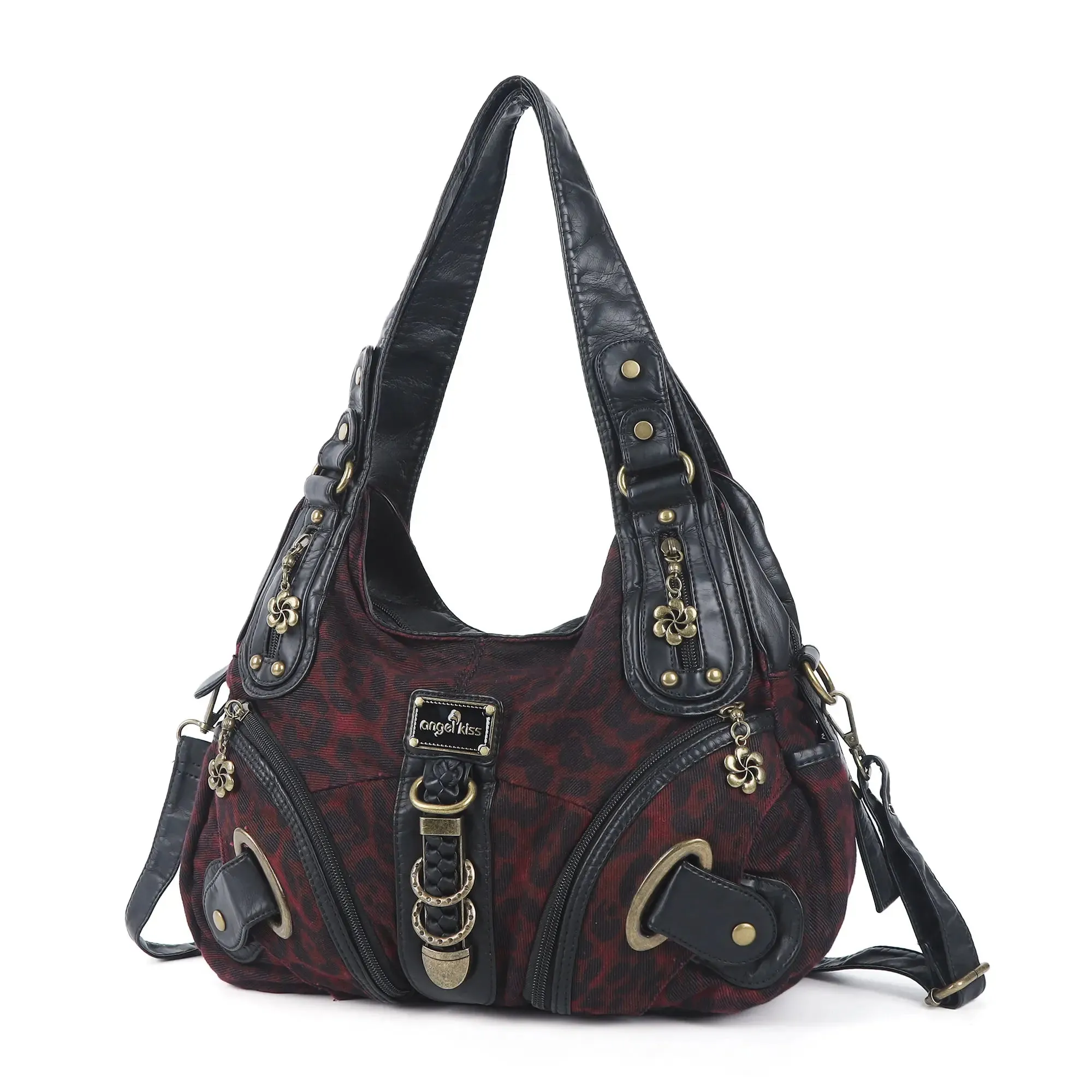 Hobo Bum Shoulder Bag, wash nylon leopard multi-purpose design shoulder bag