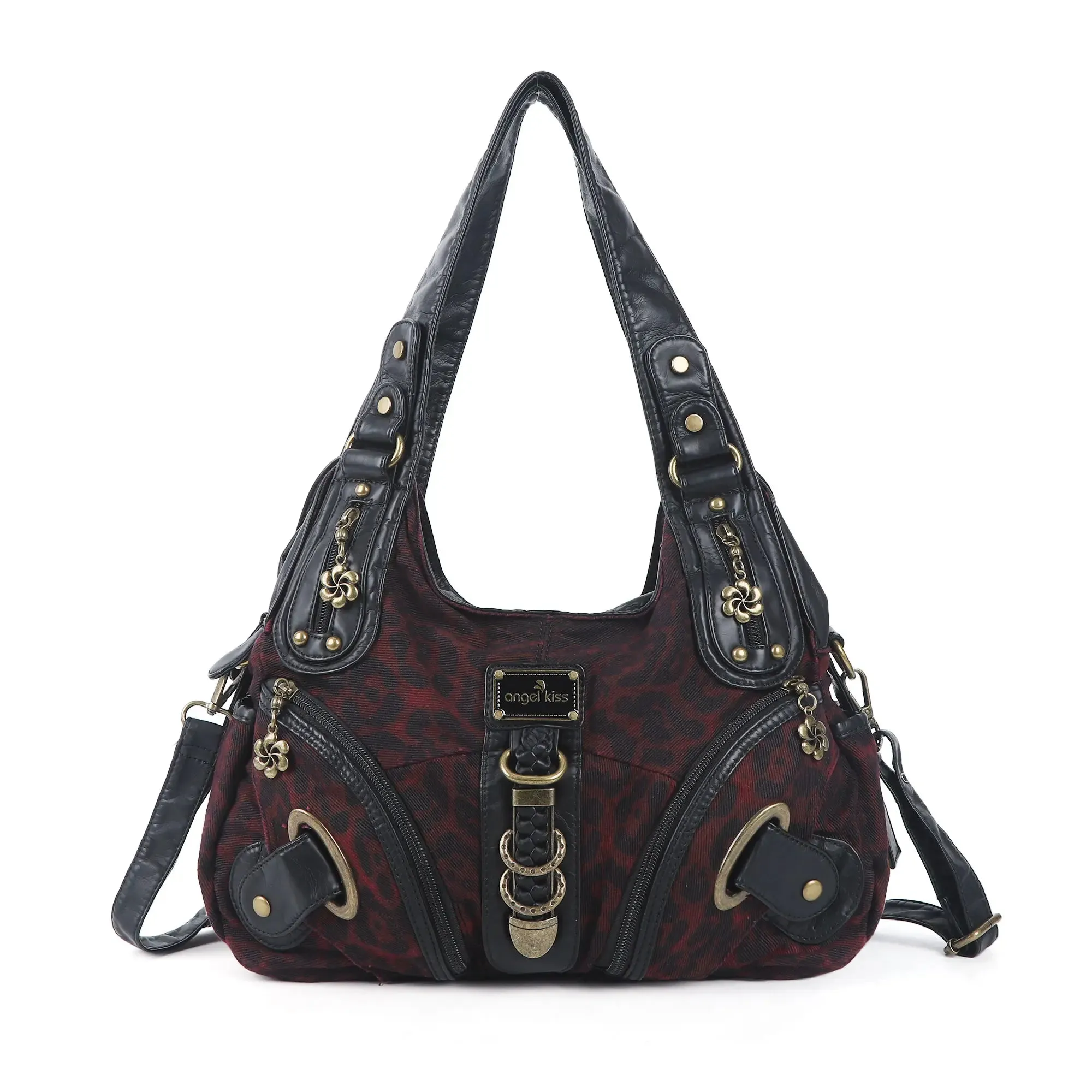 Hobo Bum Shoulder Bag, wash nylon leopard multi-purpose design shoulder bag