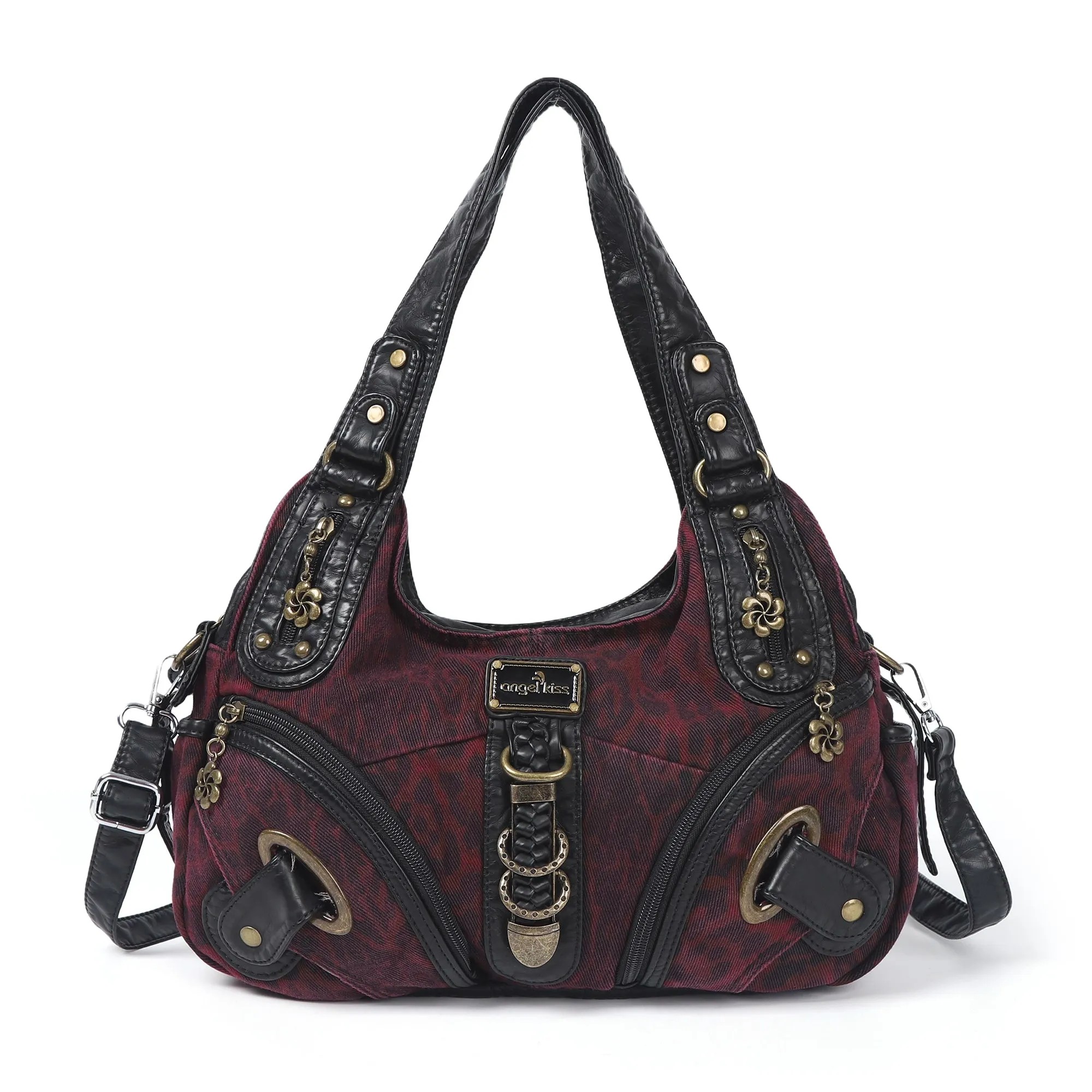 Hobo Bum Shoulder Bag, wash nylon leopard multi-purpose design shoulder bag
