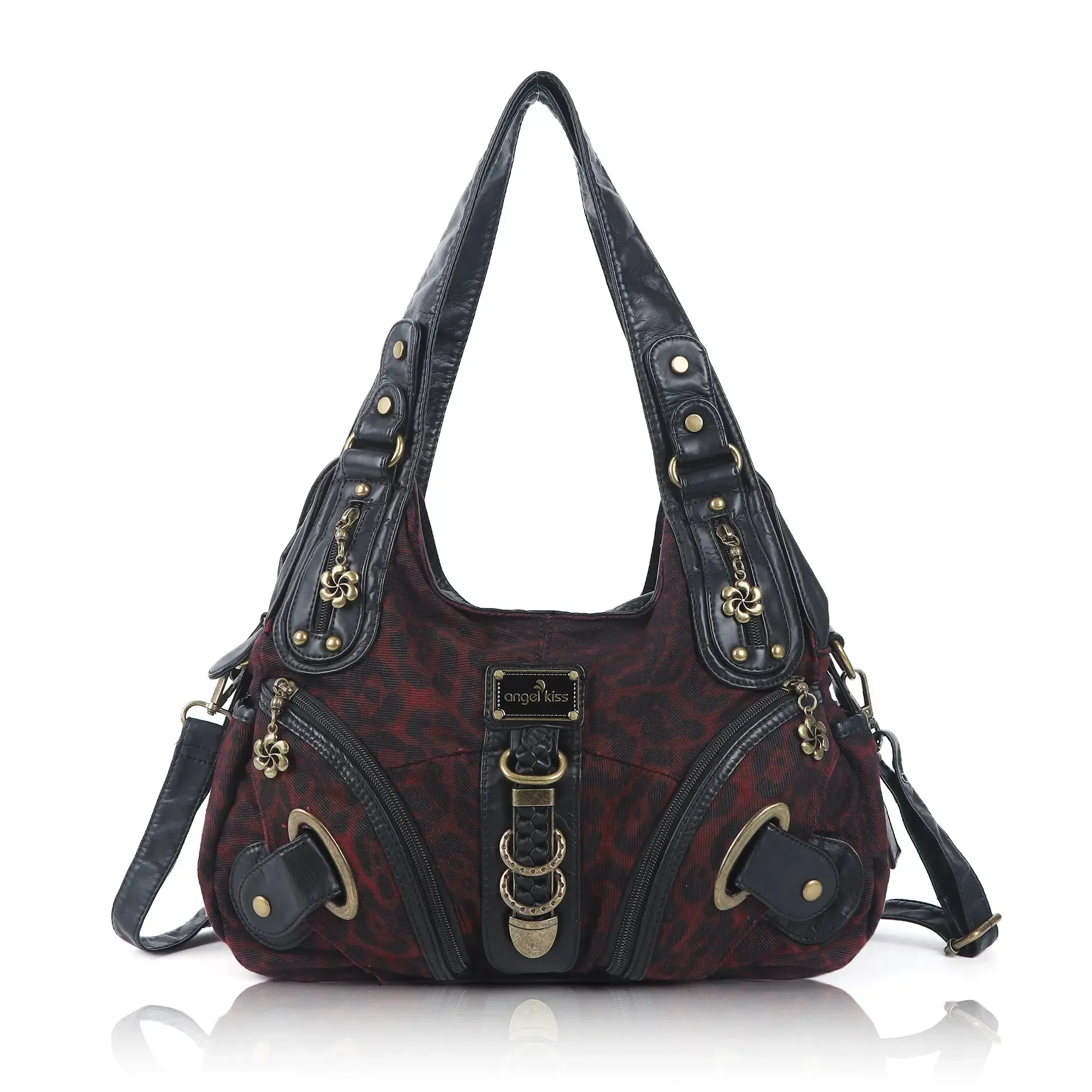 Hobo Bum Shoulder Bag, wash nylon leopard multi-purpose design shoulder bag