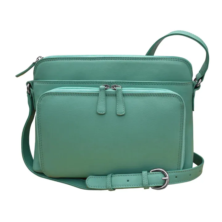 ili New York - RFID blocking Leather Crossbody Organizer - 6333