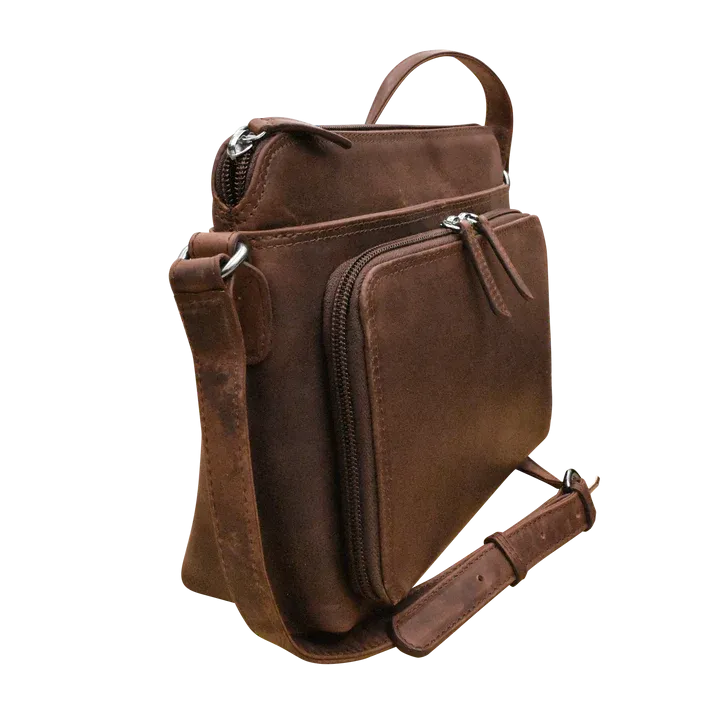 ili New York - RFID blocking Leather Crossbody Organizer - 6333