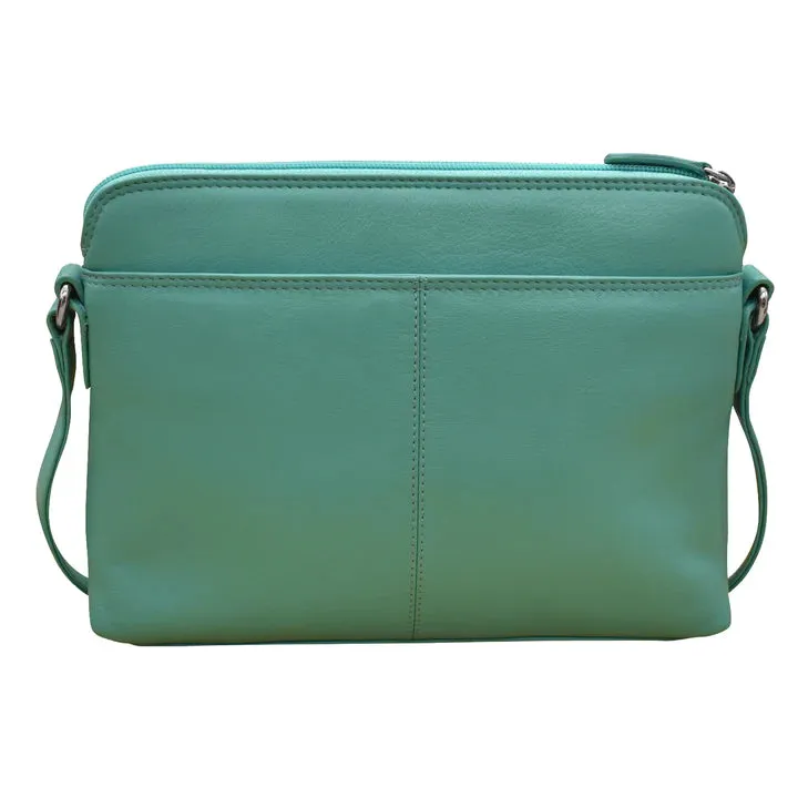ili New York - RFID blocking Leather Crossbody Organizer - 6333