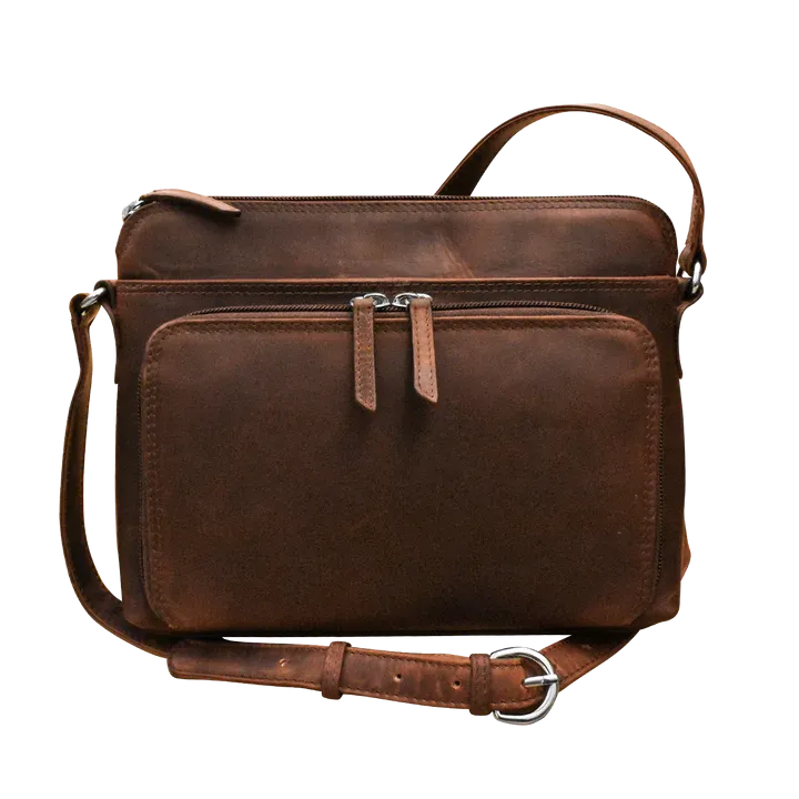 ili New York - RFID blocking Leather Crossbody Organizer - 6333