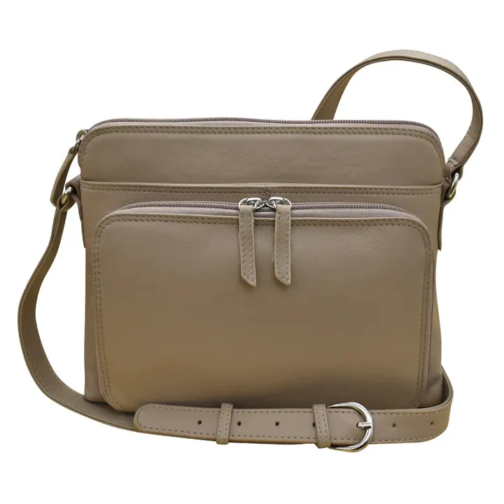 ili New York - RFID blocking Leather Crossbody Organizer - 6333