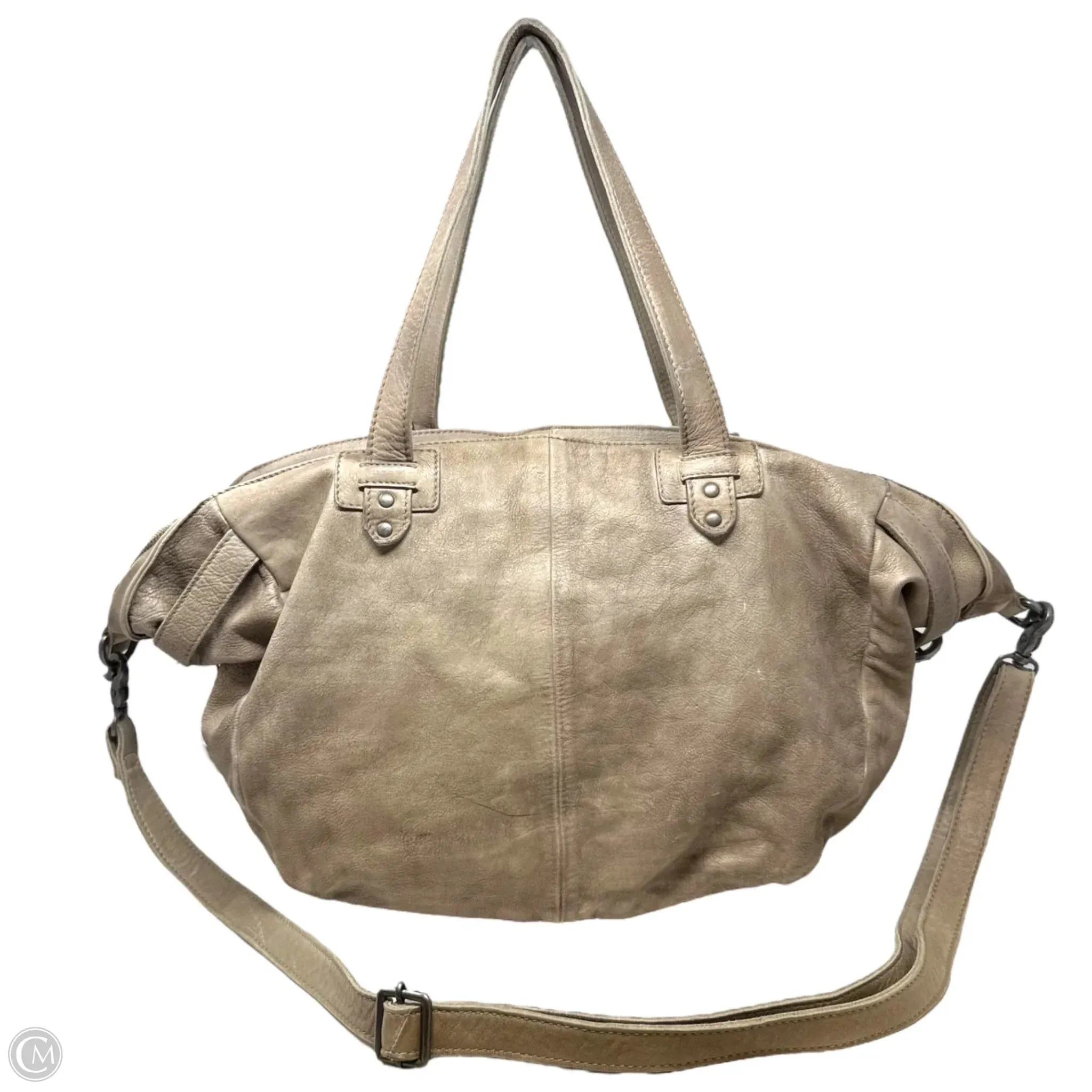 Jealous Leather Tote By We The Free In Mushroom, Size: Large