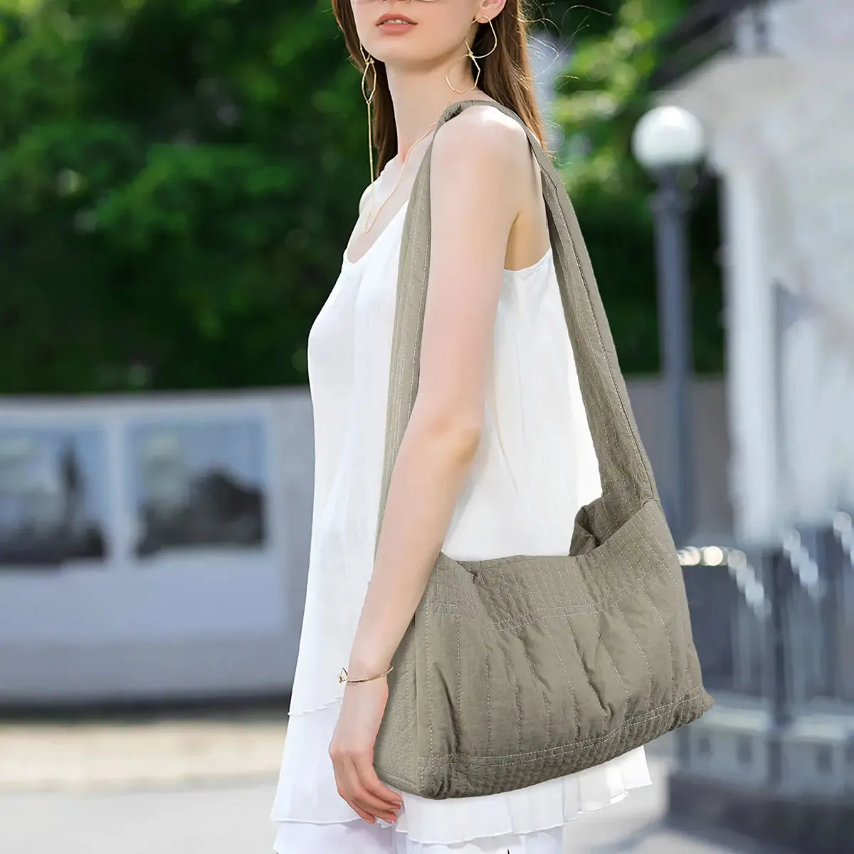 Ladies  Multi-Functional Designer Tote Bag with Drawstring Closure