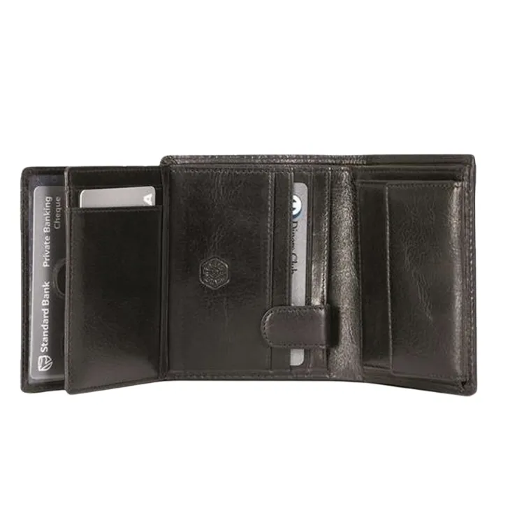 Large Bifold Wallet With ID Window - Black