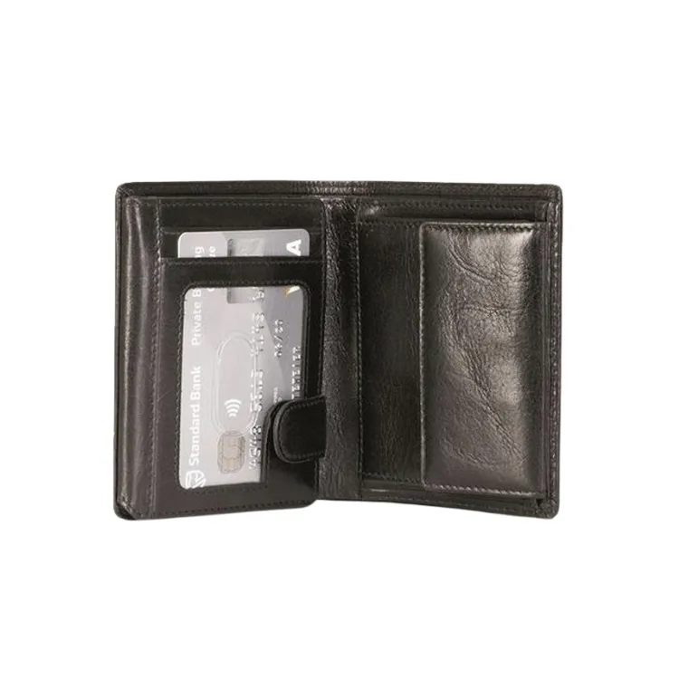 Large Bifold Wallet With ID Window - Black