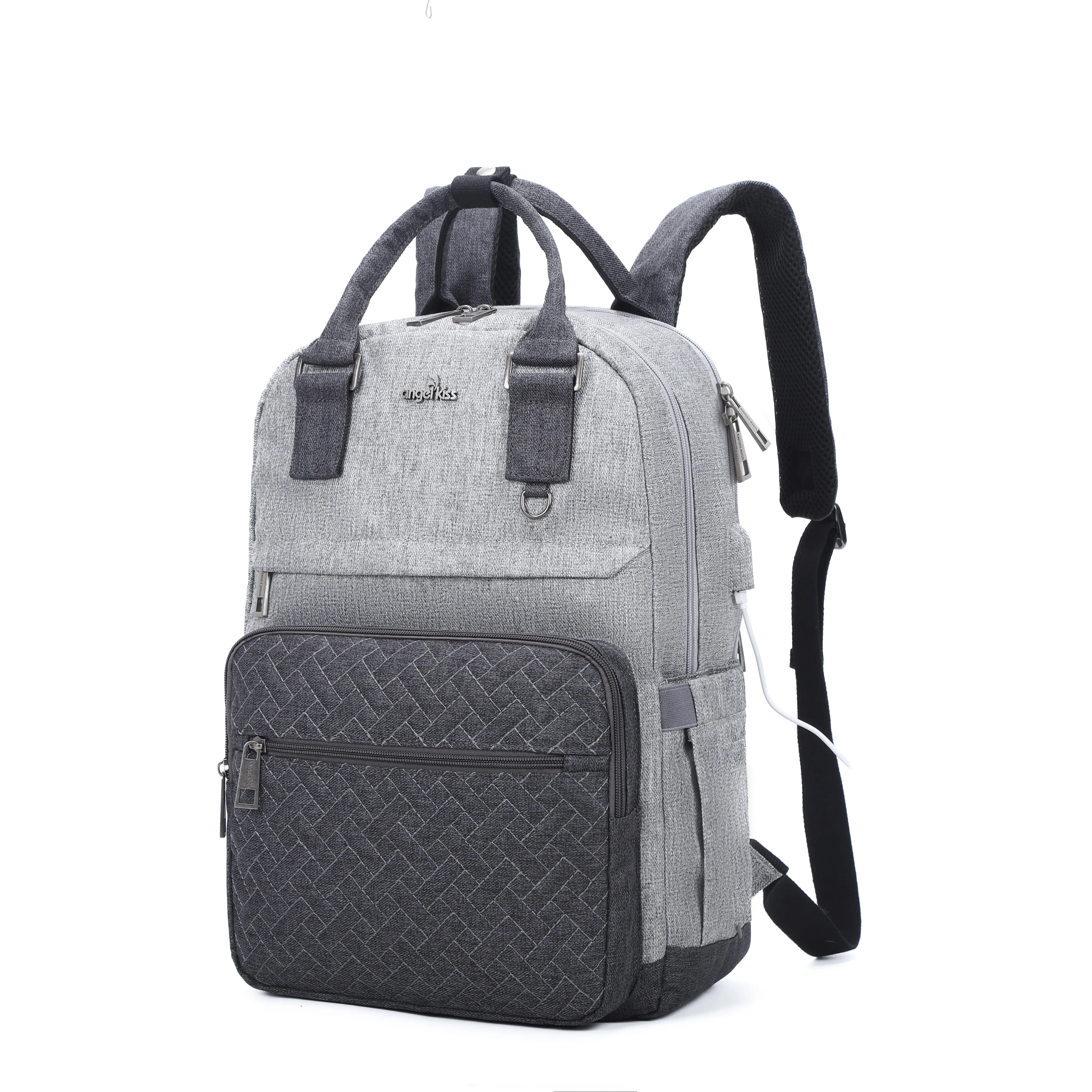 large capacity splicing daily convenient computer backpack for men and women