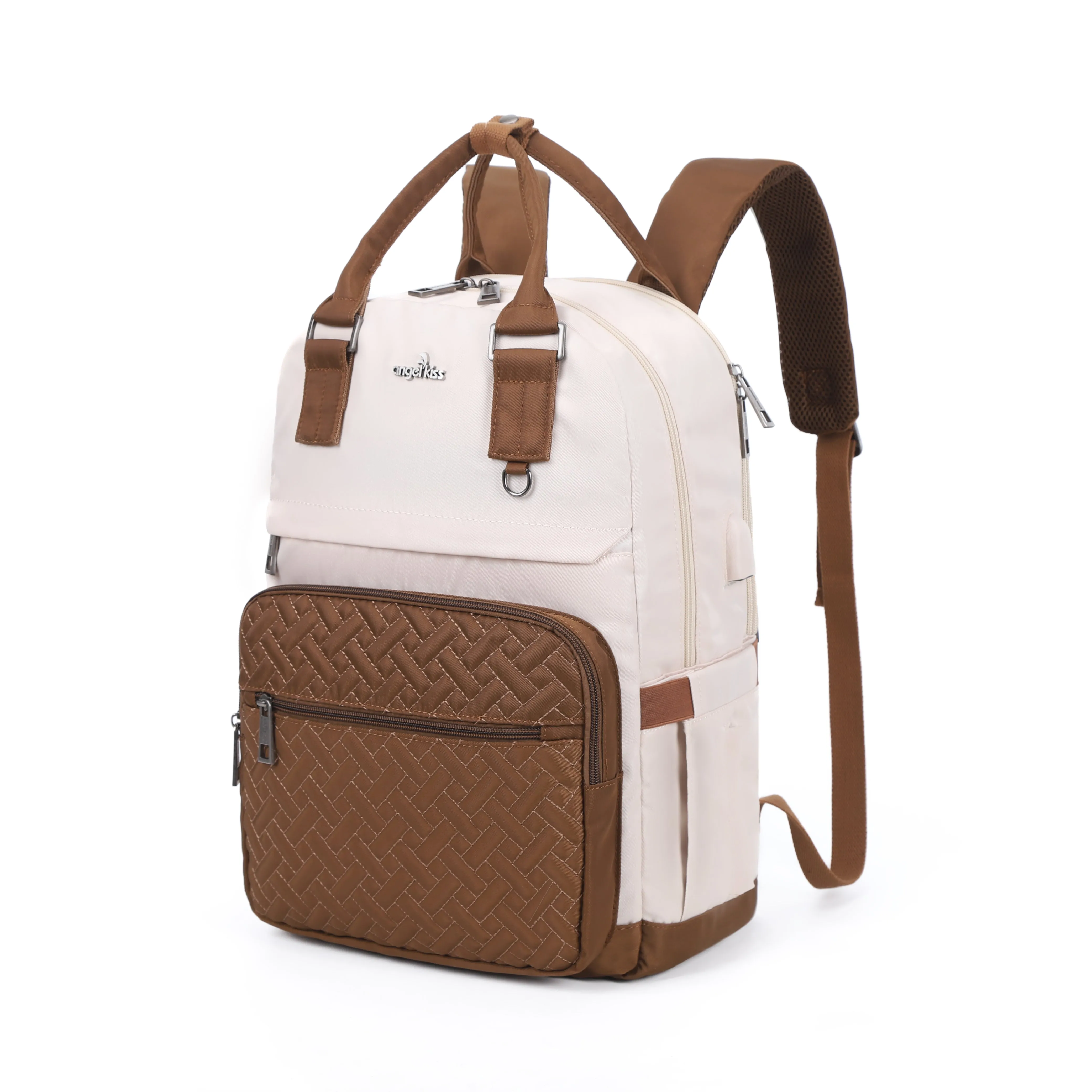 large capacity splicing daily convenient computer backpack for men and women