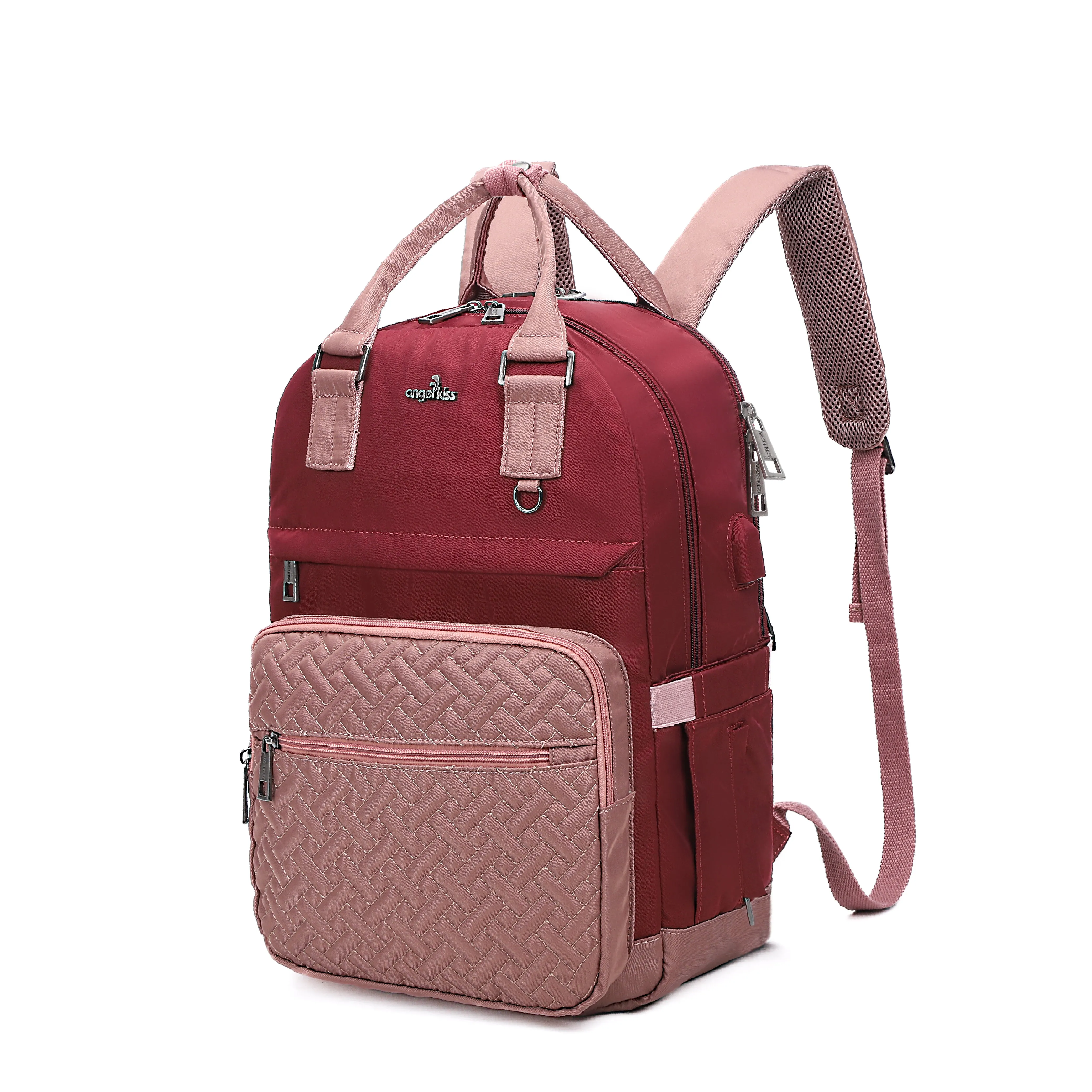 large capacity splicing daily convenient computer backpack for men and women