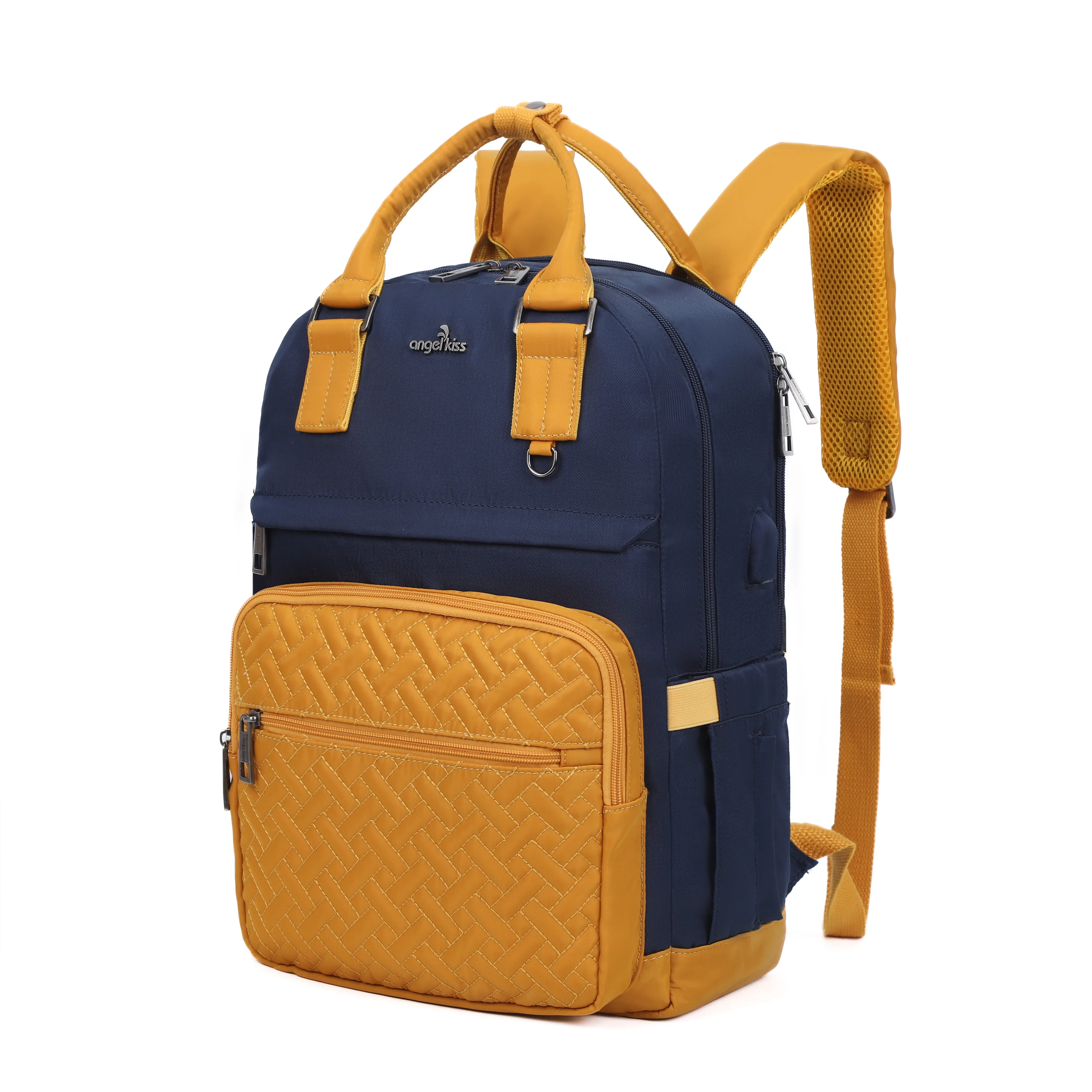 large capacity splicing daily convenient computer backpack for men and women