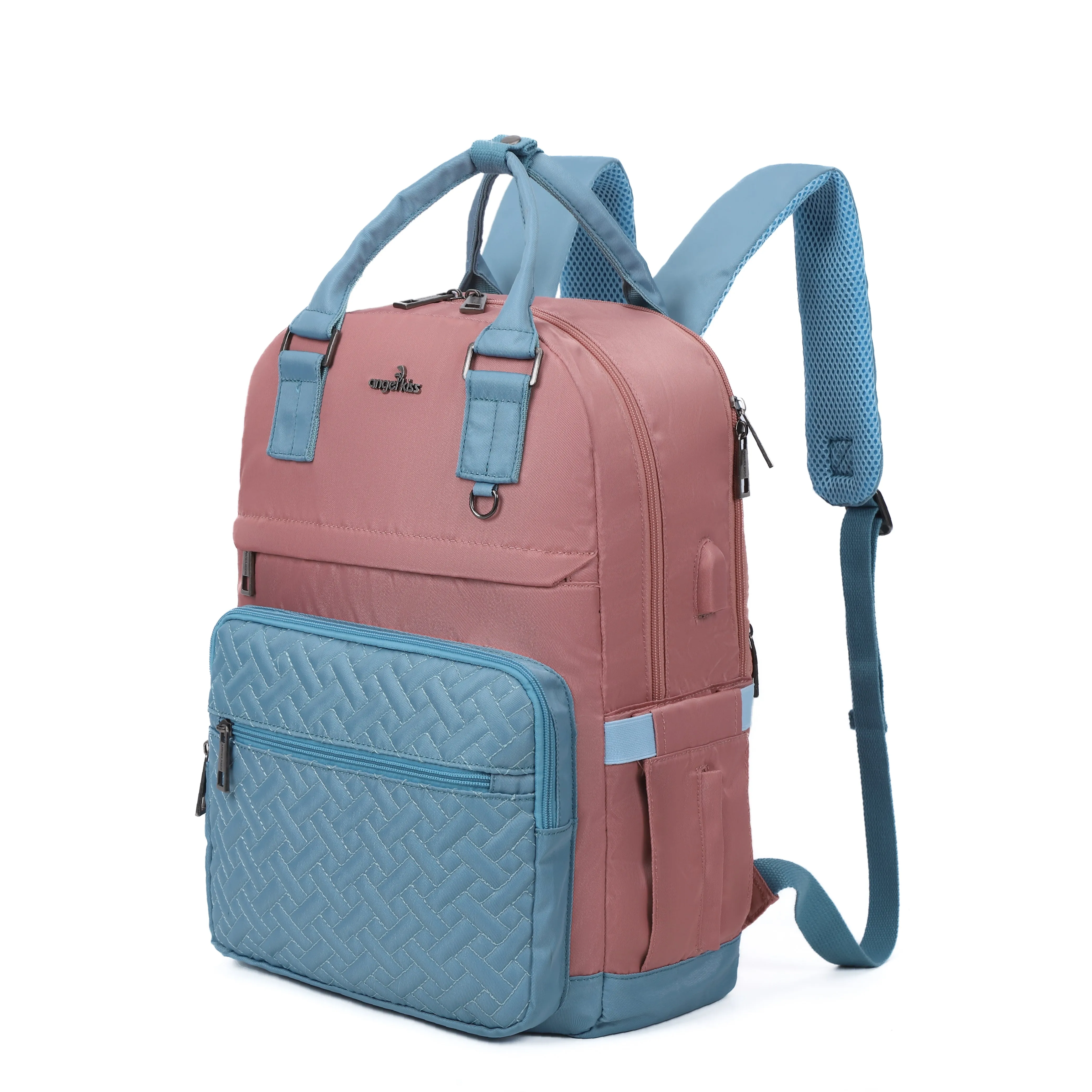 large capacity splicing daily convenient computer backpack for men and women