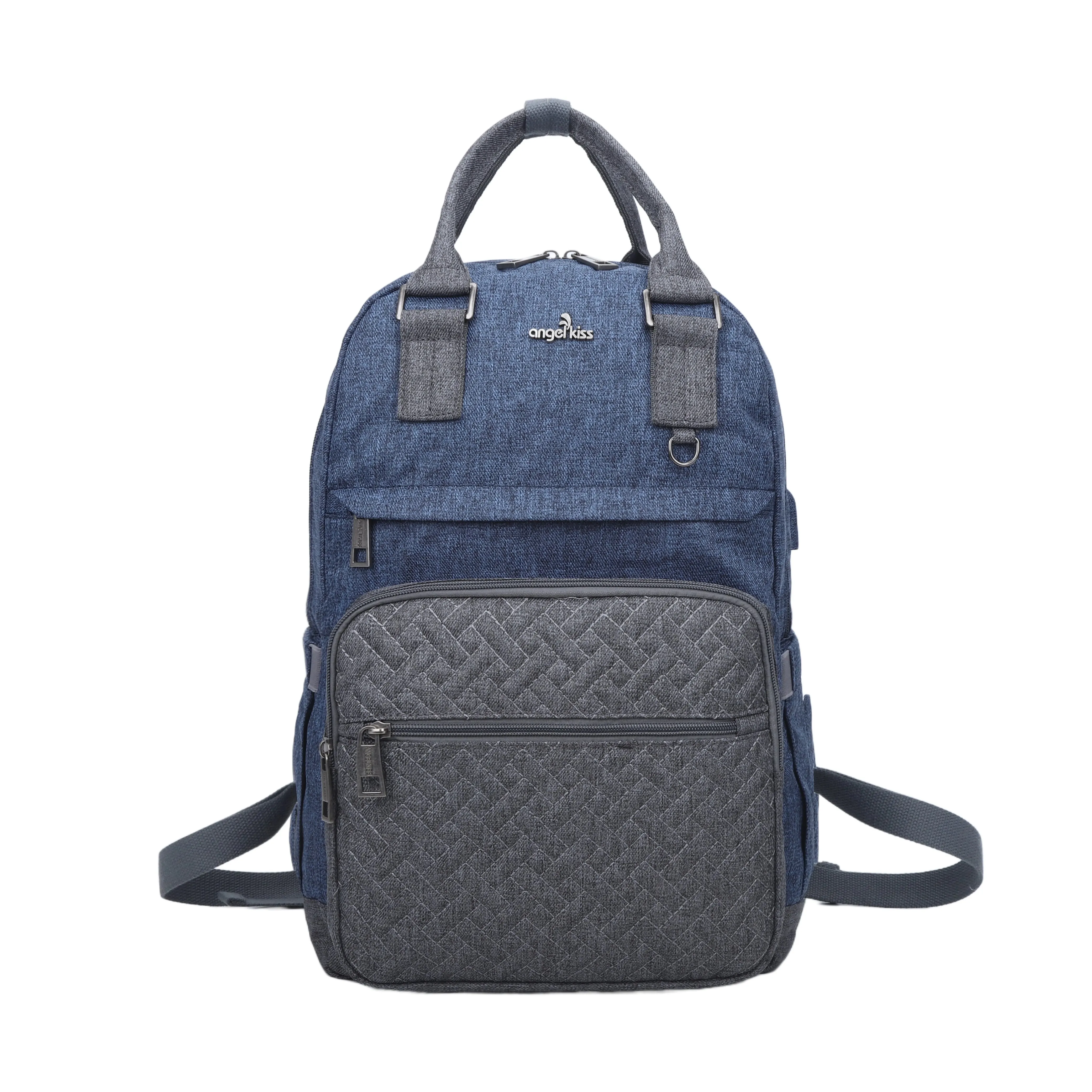large capacity splicing daily convenient computer backpack for men and women