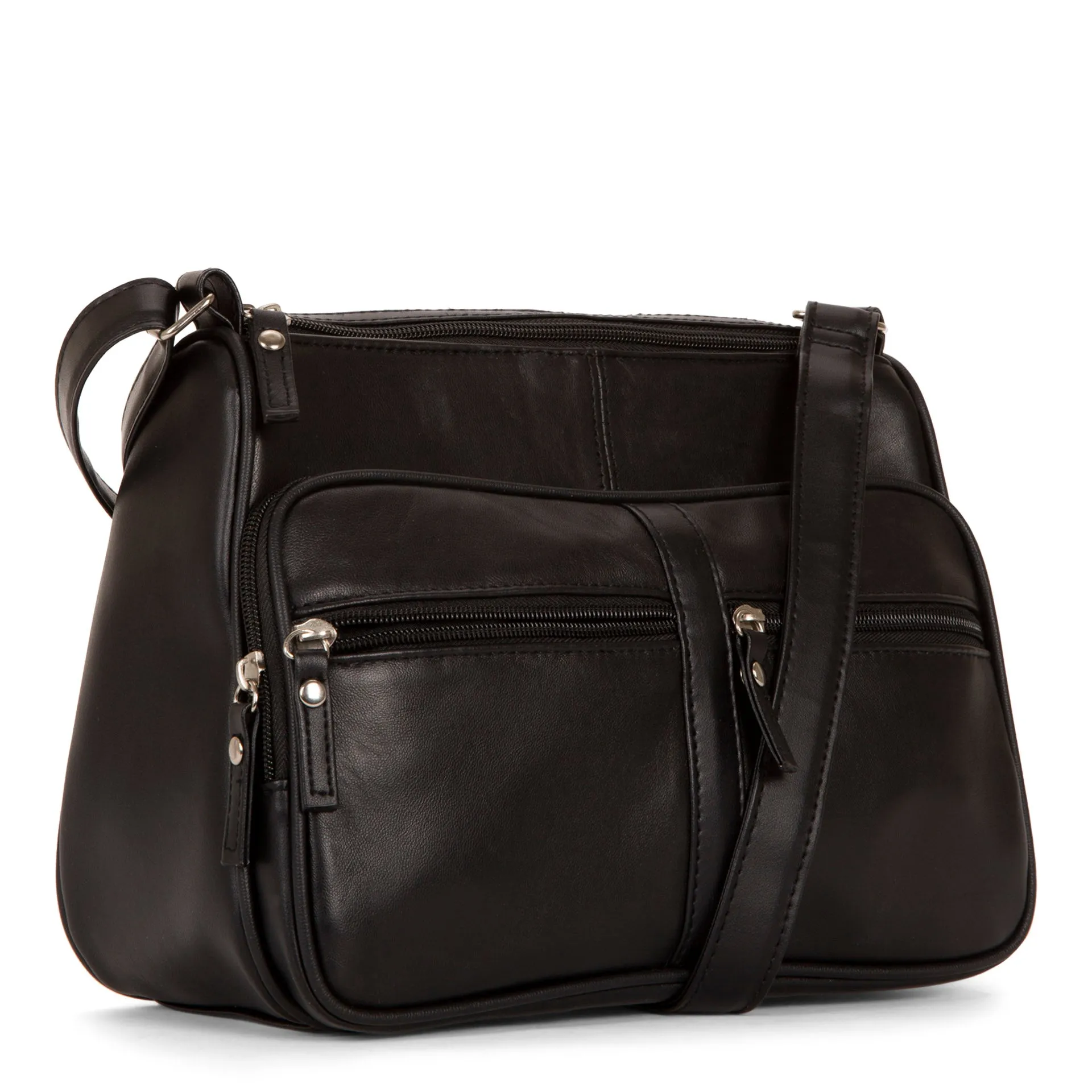 Leather RFID Crossbody Bag