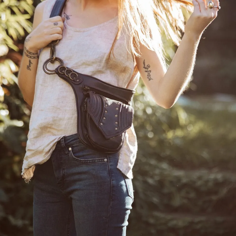Leather Trapp Belt  -  Falcon Brown