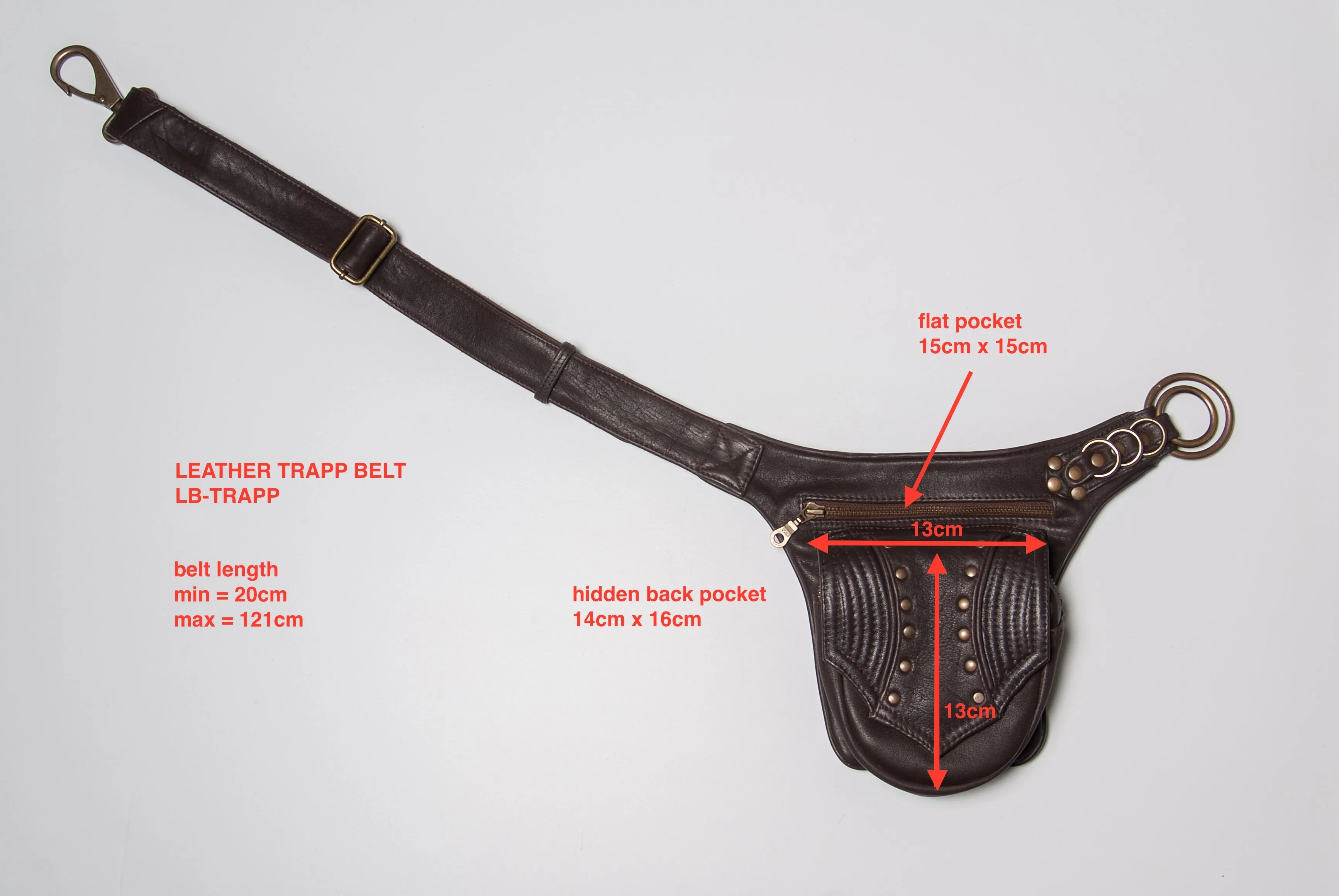 Leather Trapp Belt  -  Falcon Brown