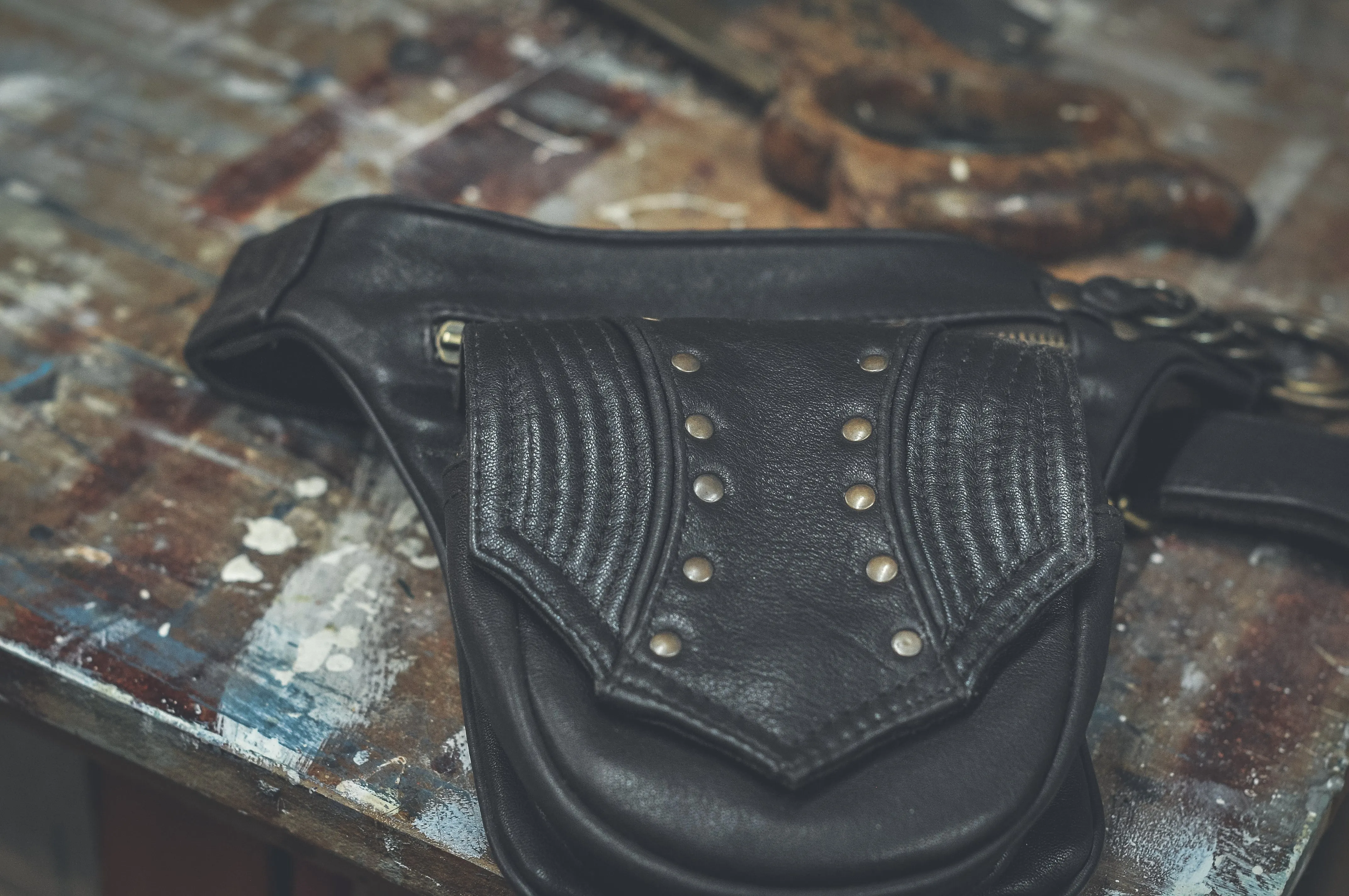 Leather Trapp Belt - Mango