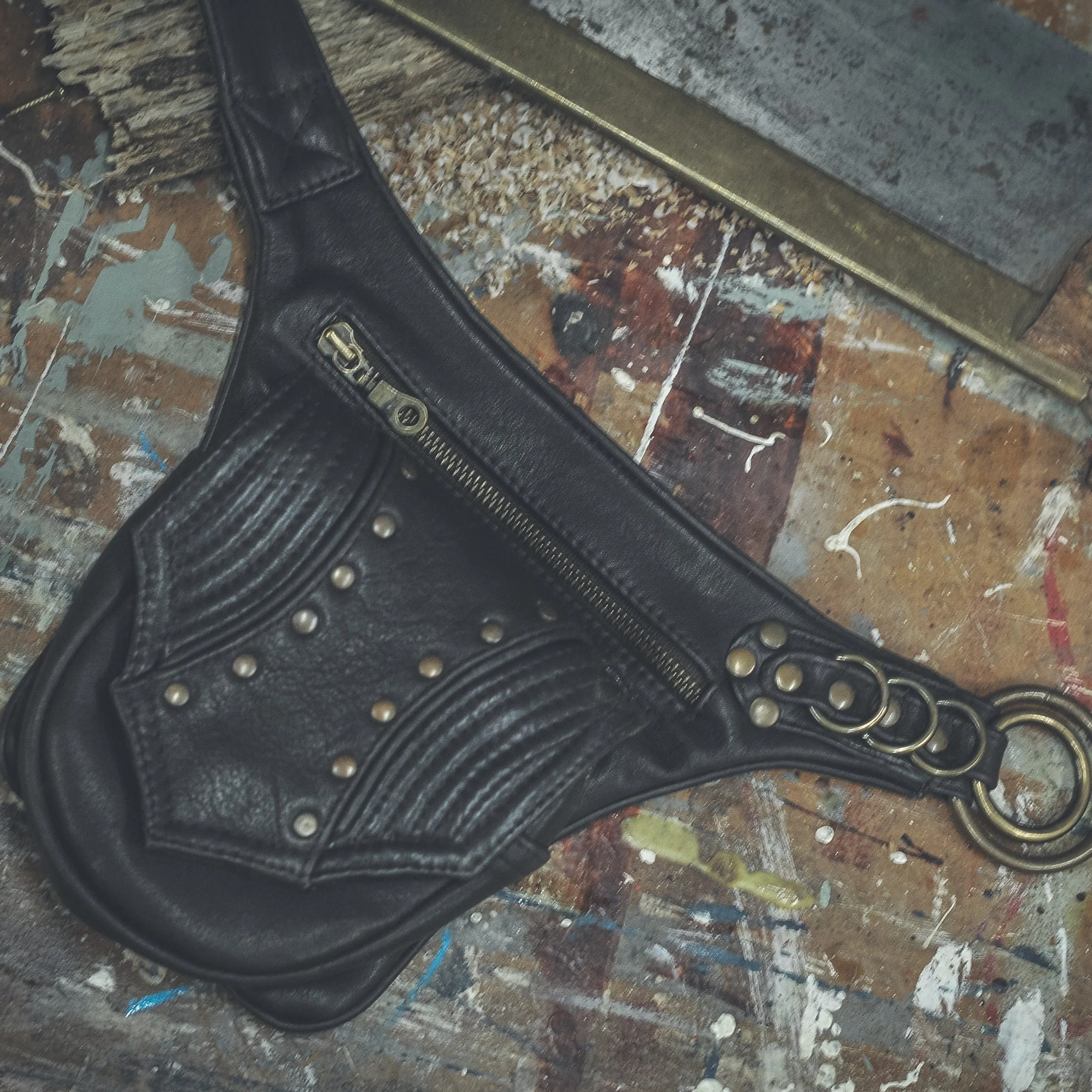 Leather Trapp Belt - Mango