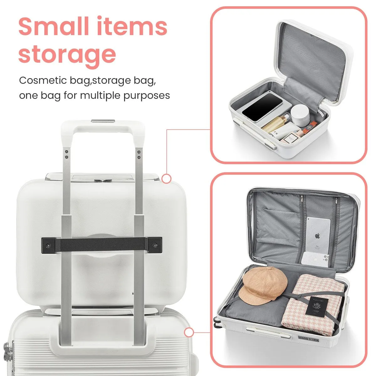 Luggage Sets 4 Piece(14/20/24/28) PP Lightweight & Durable Expandable suitcase