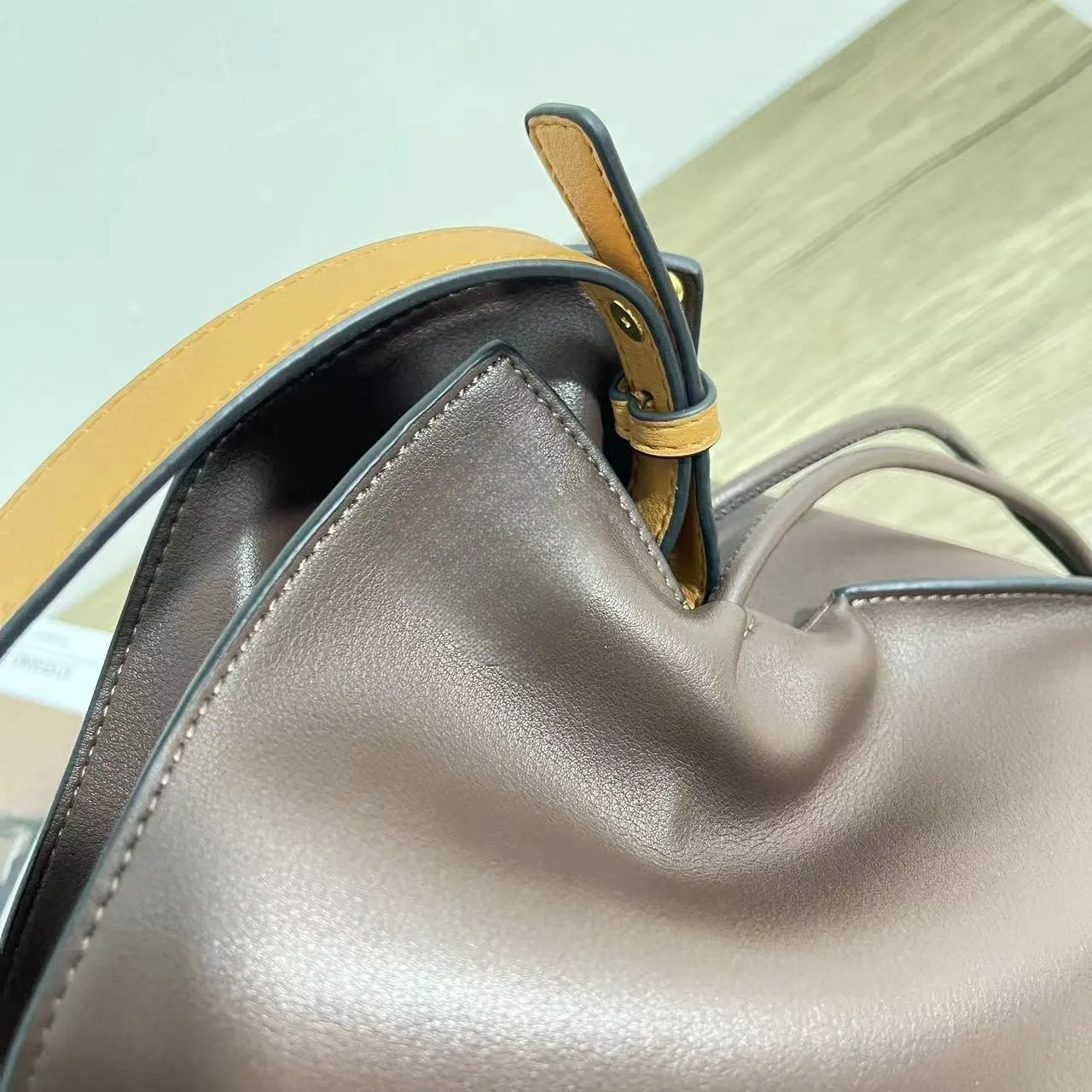 Luxurious Minimalist Soft Calfskin Bucket Bag | Shoulder Bag and Crossbody Bag for Women with Drawstring Closure